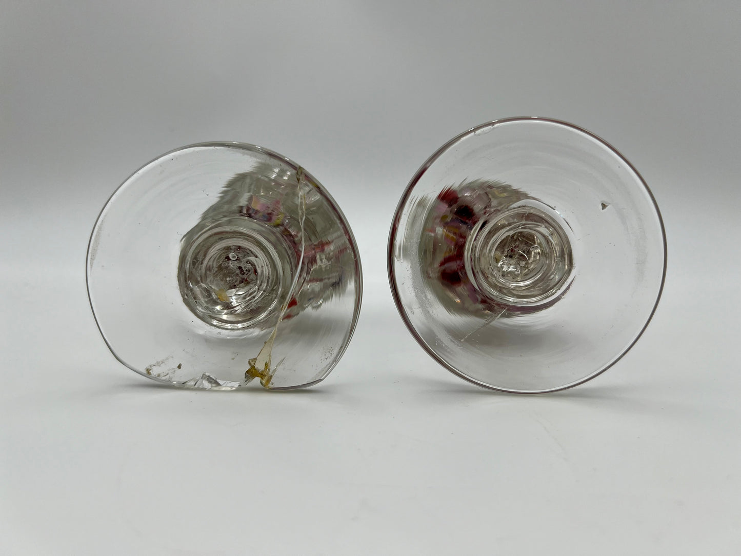 ANTIQUE NINETEENTH CENTURY FRENCH SULPHIDE BLOWN GLASS NECKLACE STANDS