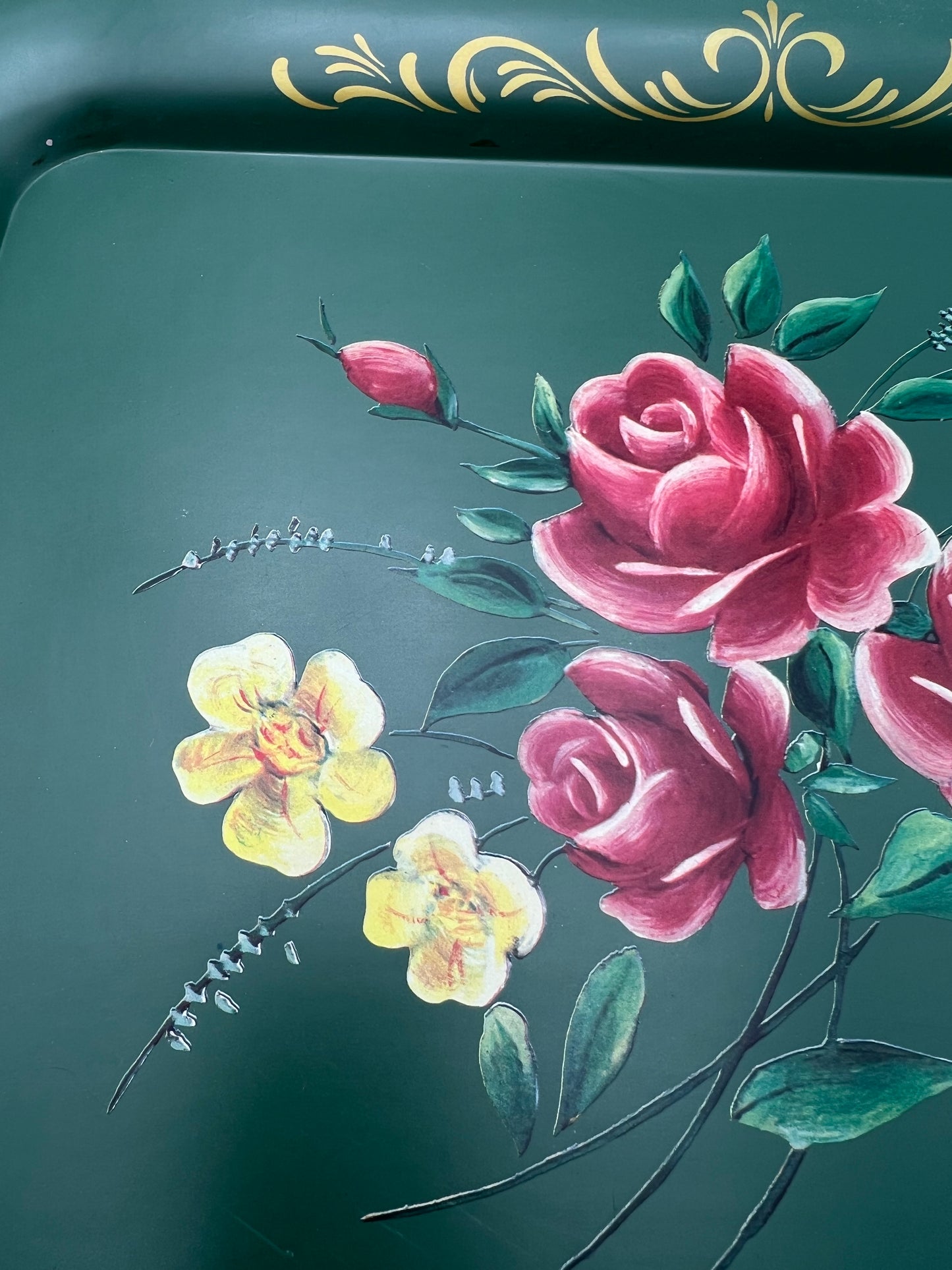 VINTAGE 1960’S VICTORIAN STYLE METAL TRAY