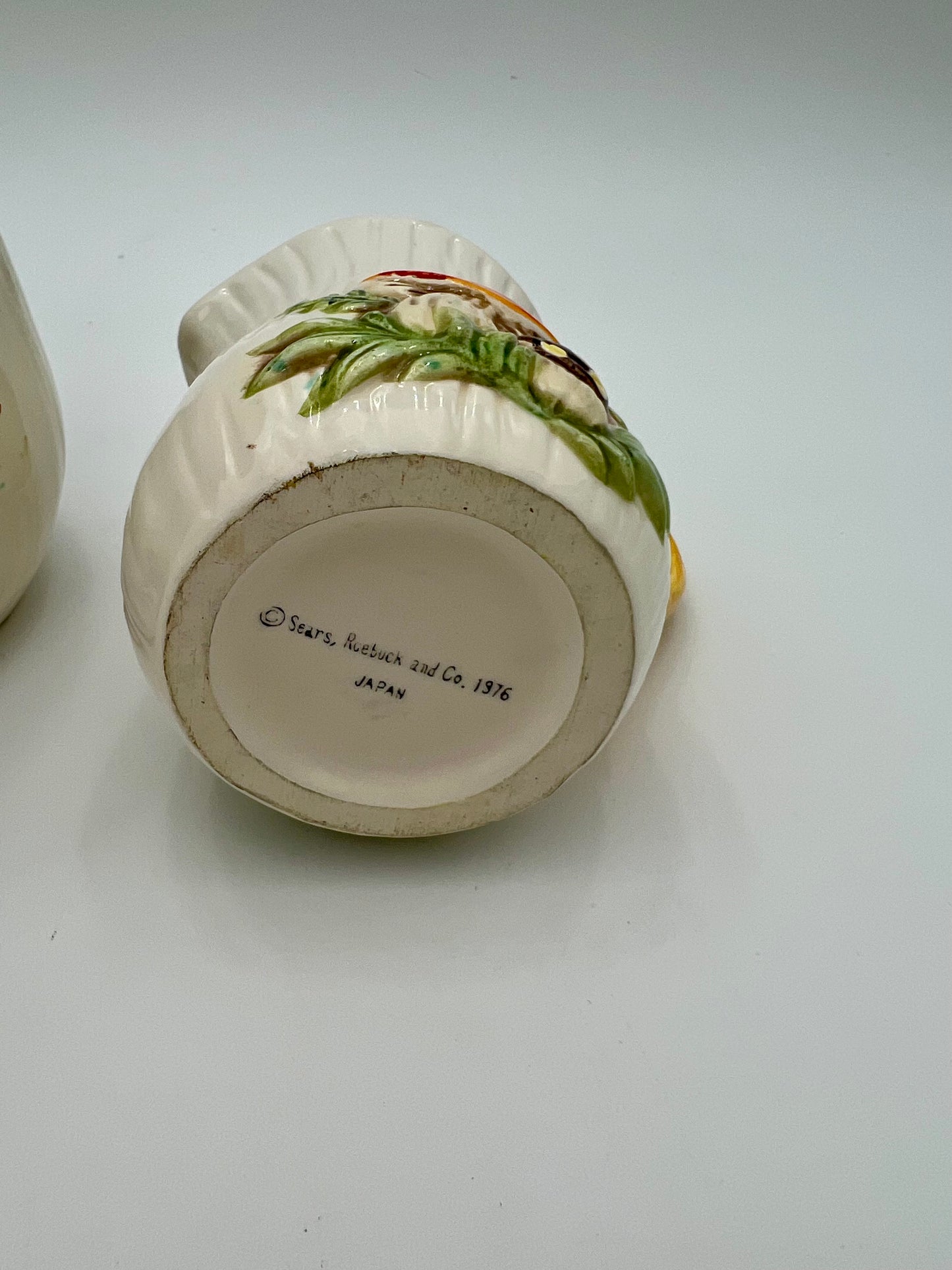 VINTAGE MERRY MUSHROOM  CREAM AND SUGAR SET