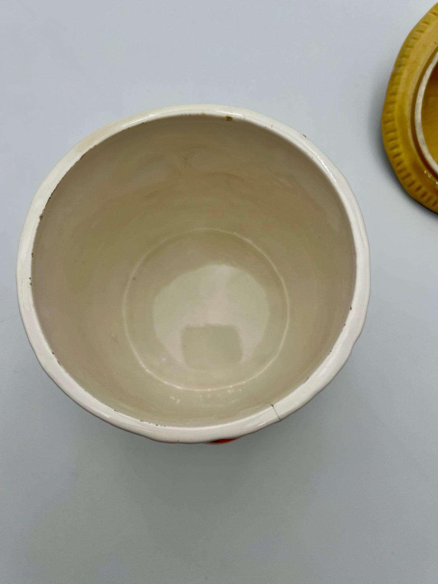 VINTAGE MERRY MUSHROOM  9 X 5.5 INCH CANISTER