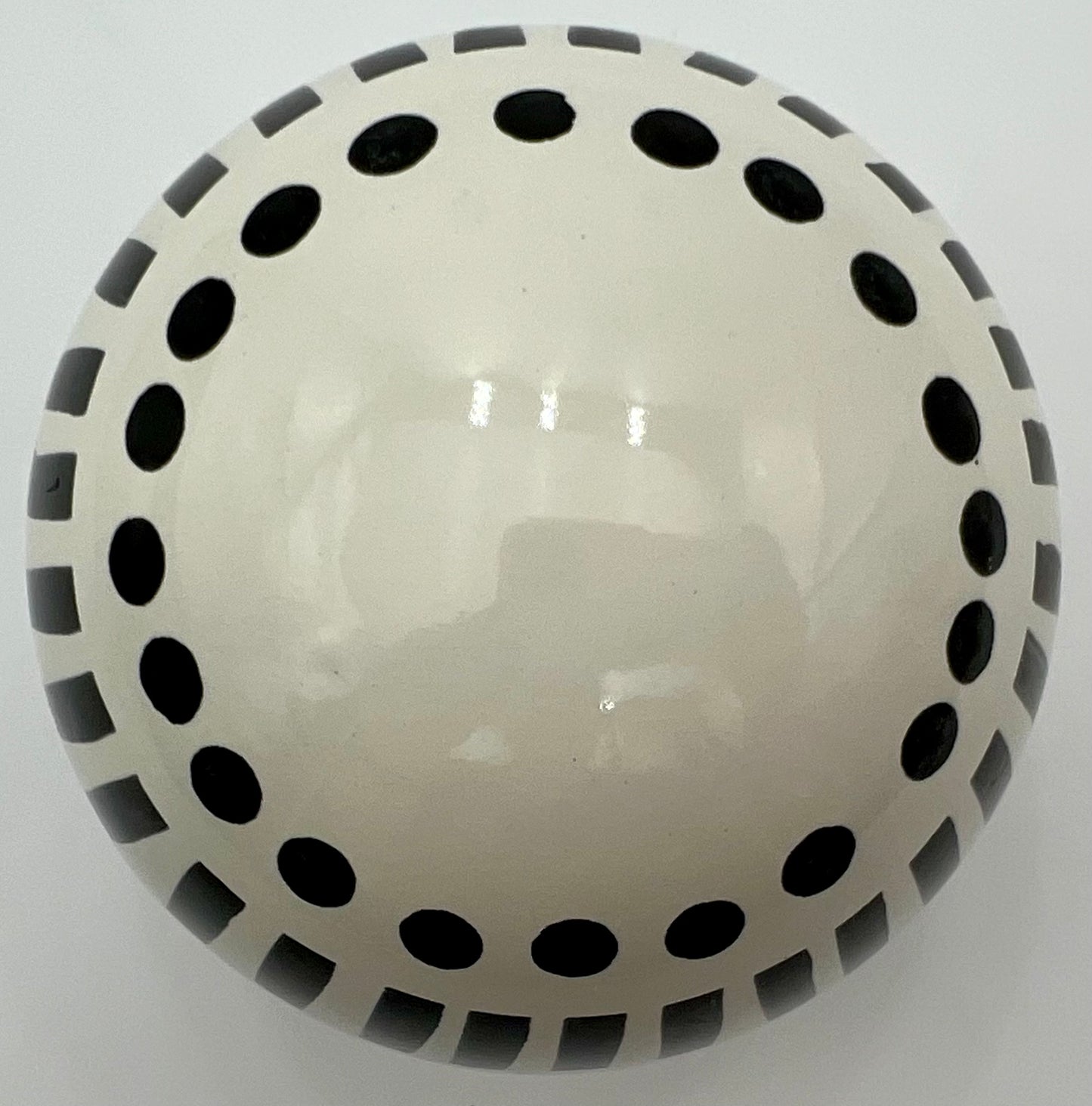 BLACK AND WHITE CERAMIC DECORATIVE  ORB