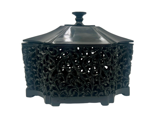 VINTAGE BLACK DECORATIVE BOX