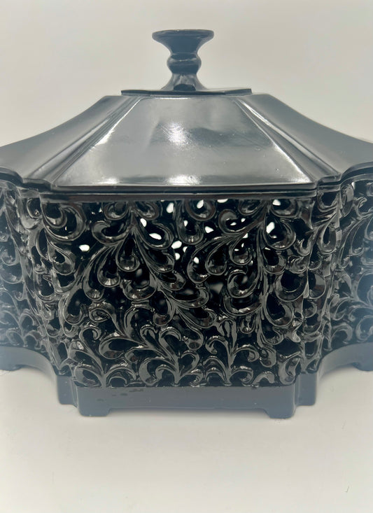 VINTAGE BLACK DECORATIVE BOX