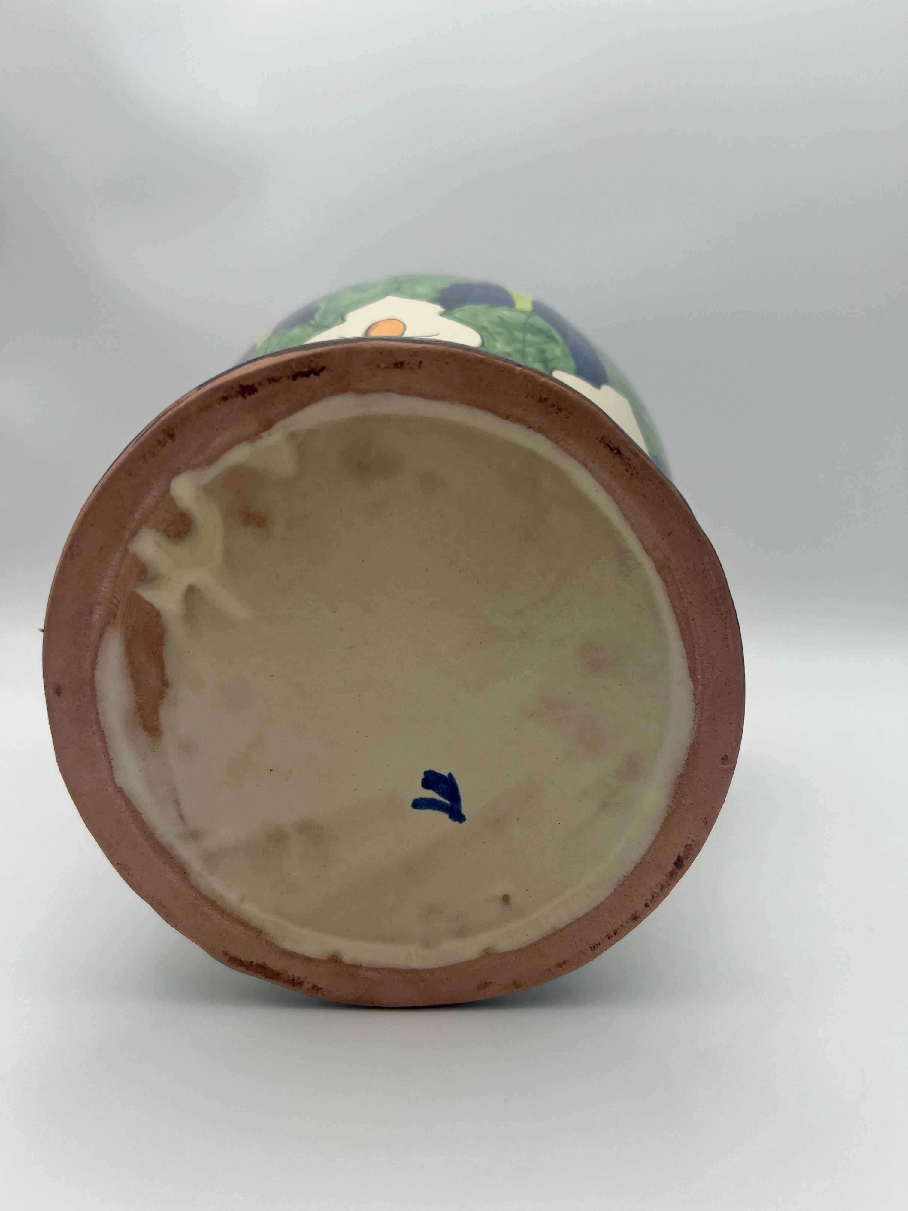 VINTAGE TALAVERA CALLA LILY LIDDED VASE