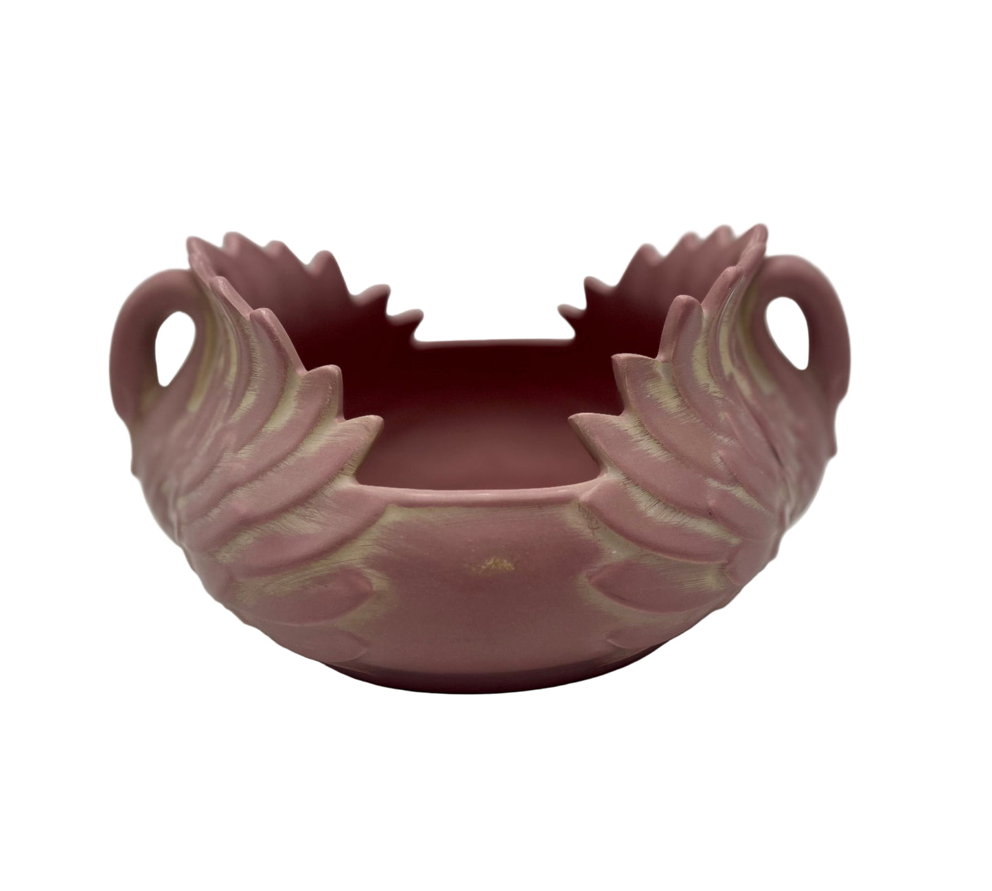 VINTAGE LARGE DOUBLE SWAN 1986 HAEGER ART POTTERY PLANTER