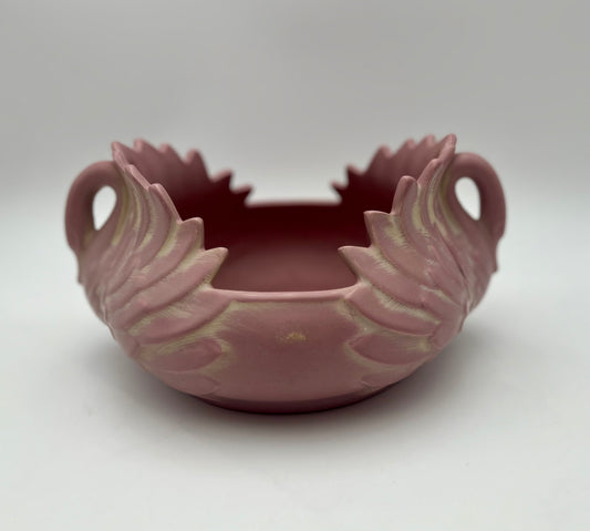 VINTAGE LARGE DOUBLE SWAN 1986 HAEGER ART POTTERY PLANTER