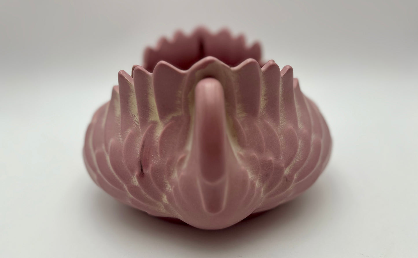 VINTAGE LARGE DOUBLE SWAN 1986 HAEGER ART POTTERY PLANTER