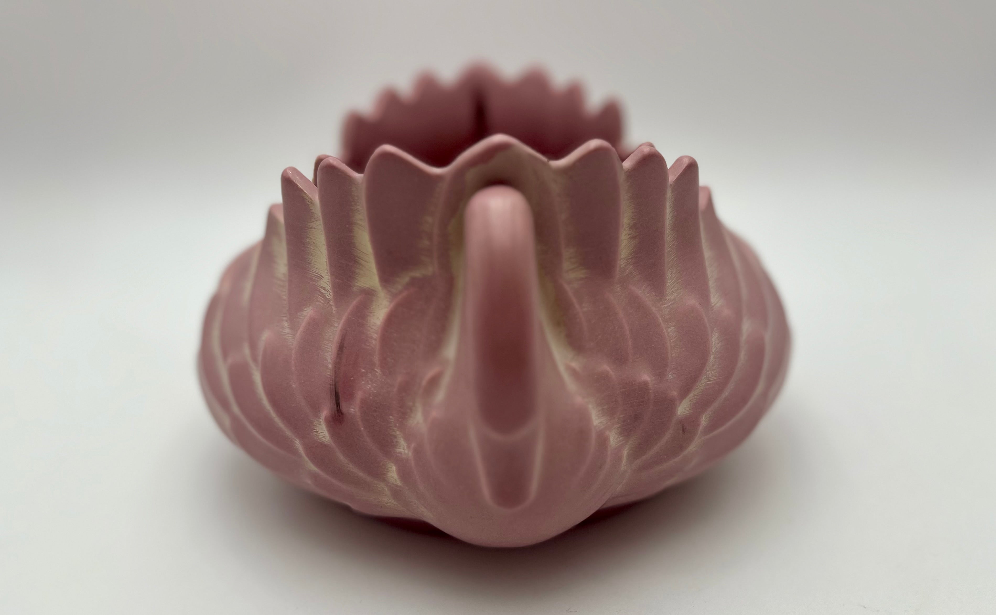 Vintage Haeger Pink Swan Planter Bowl #7126 – Matte Finish – Mid-Century Ceramic