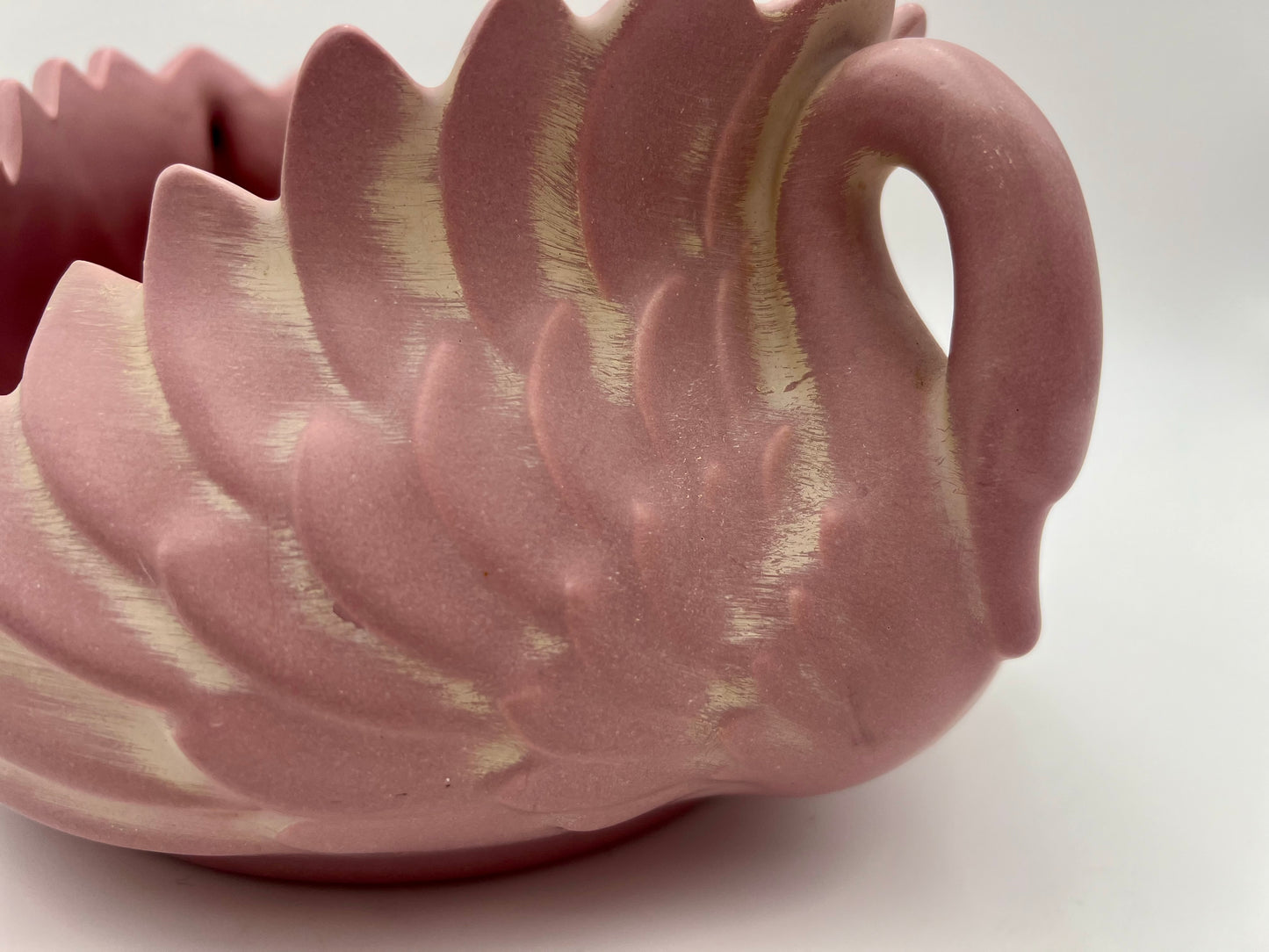 VINTAGE LARGE DOUBLE SWAN 1986 HAEGER ART POTTERY PLANTER