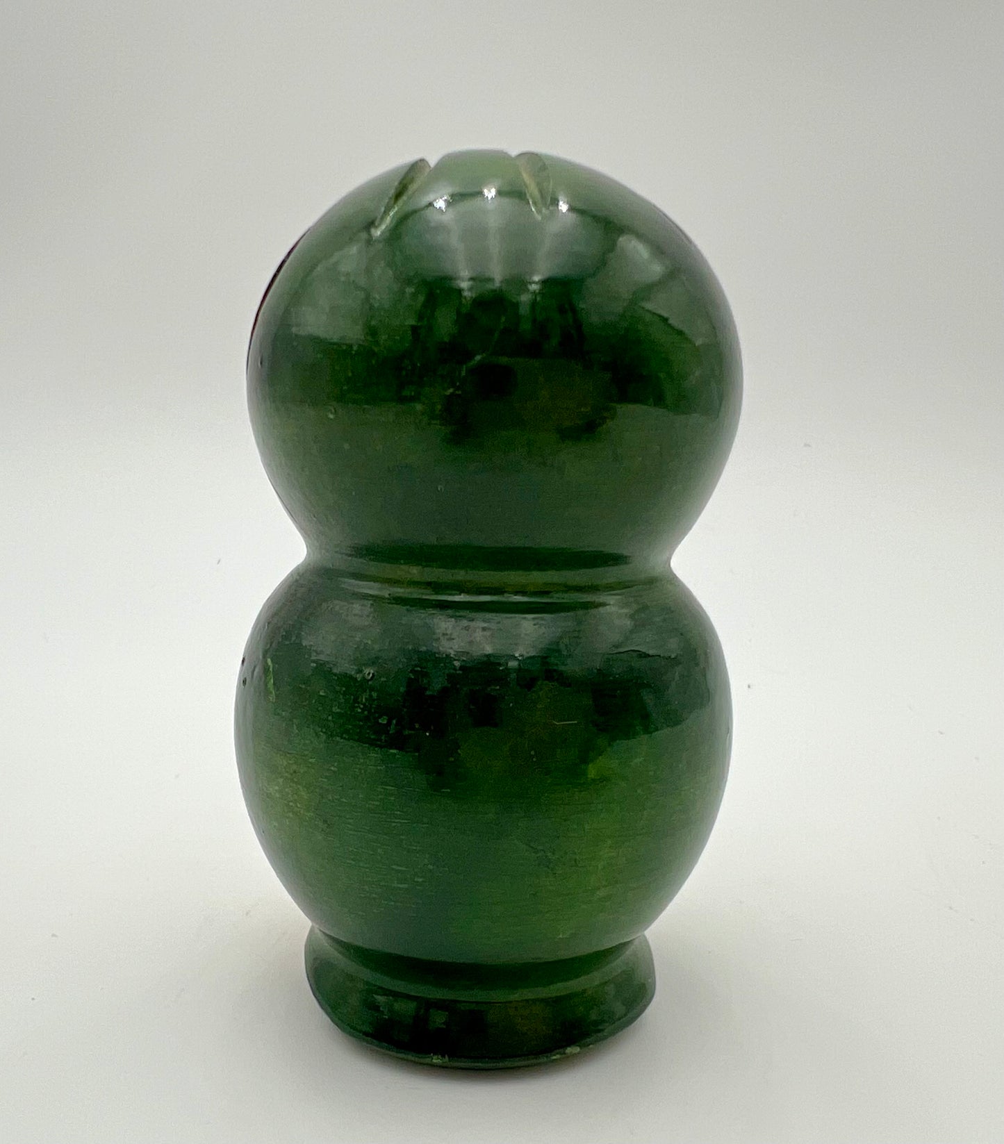 VINTAGE ITALIAN ALABASTER GREEN AND ORANGE OWL