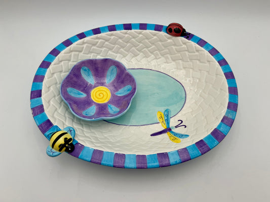 VINTAGE LOTUS DIP PLATTER, 1999