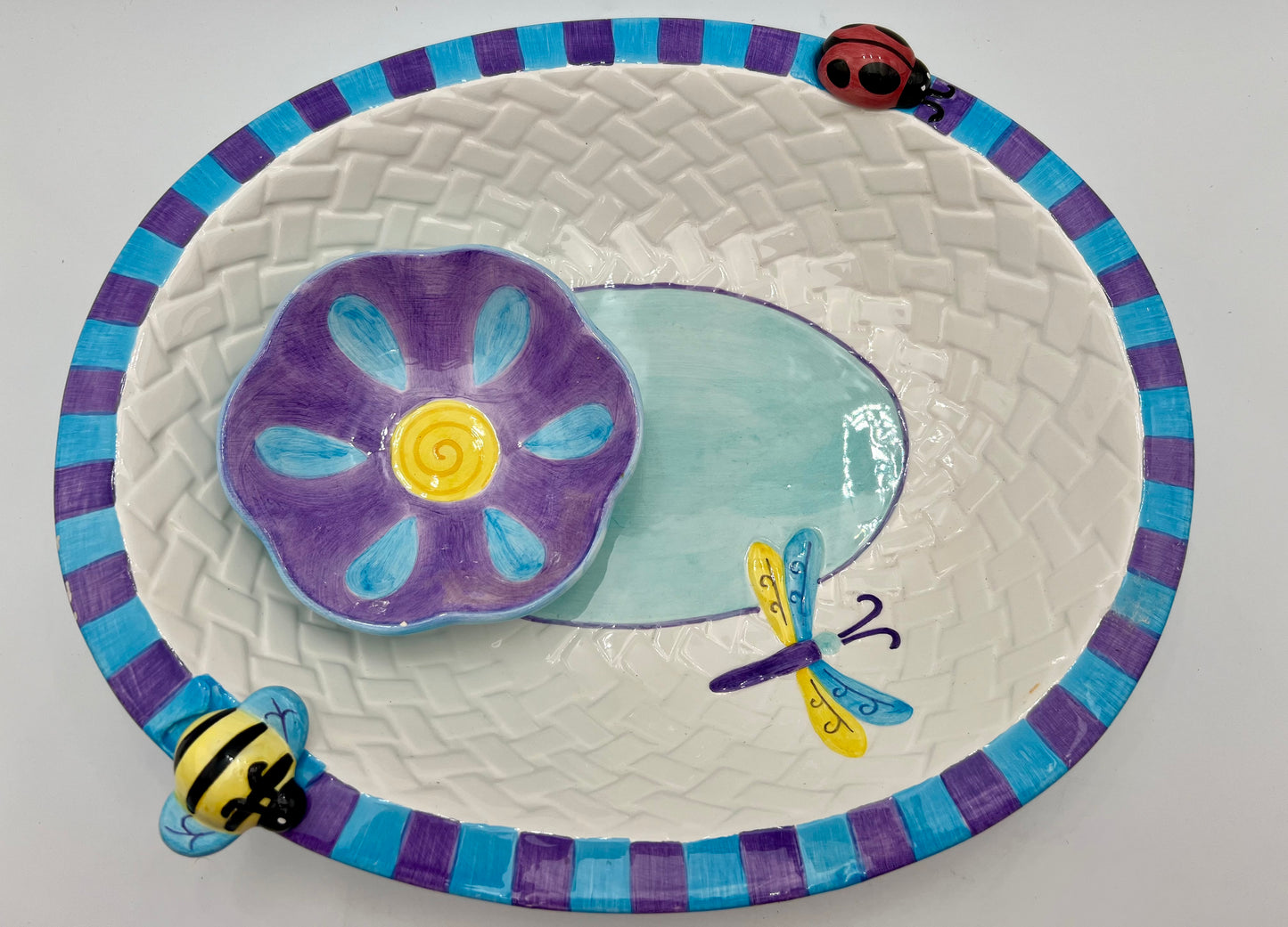 VINTAGE LOTUS DIP PLATTER, 1999