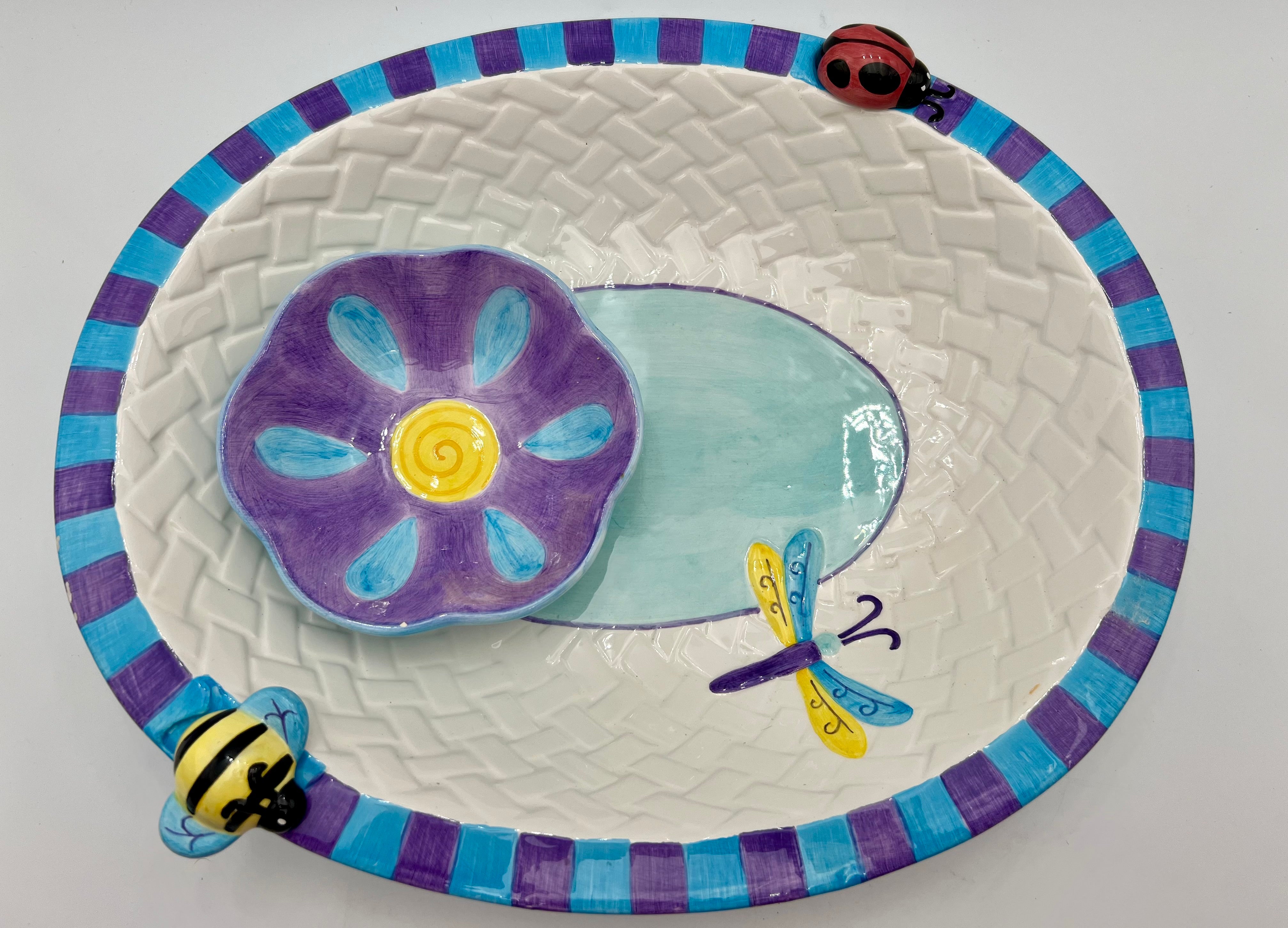 VINTAGE LOTUS DIP PLATTER, 1999
