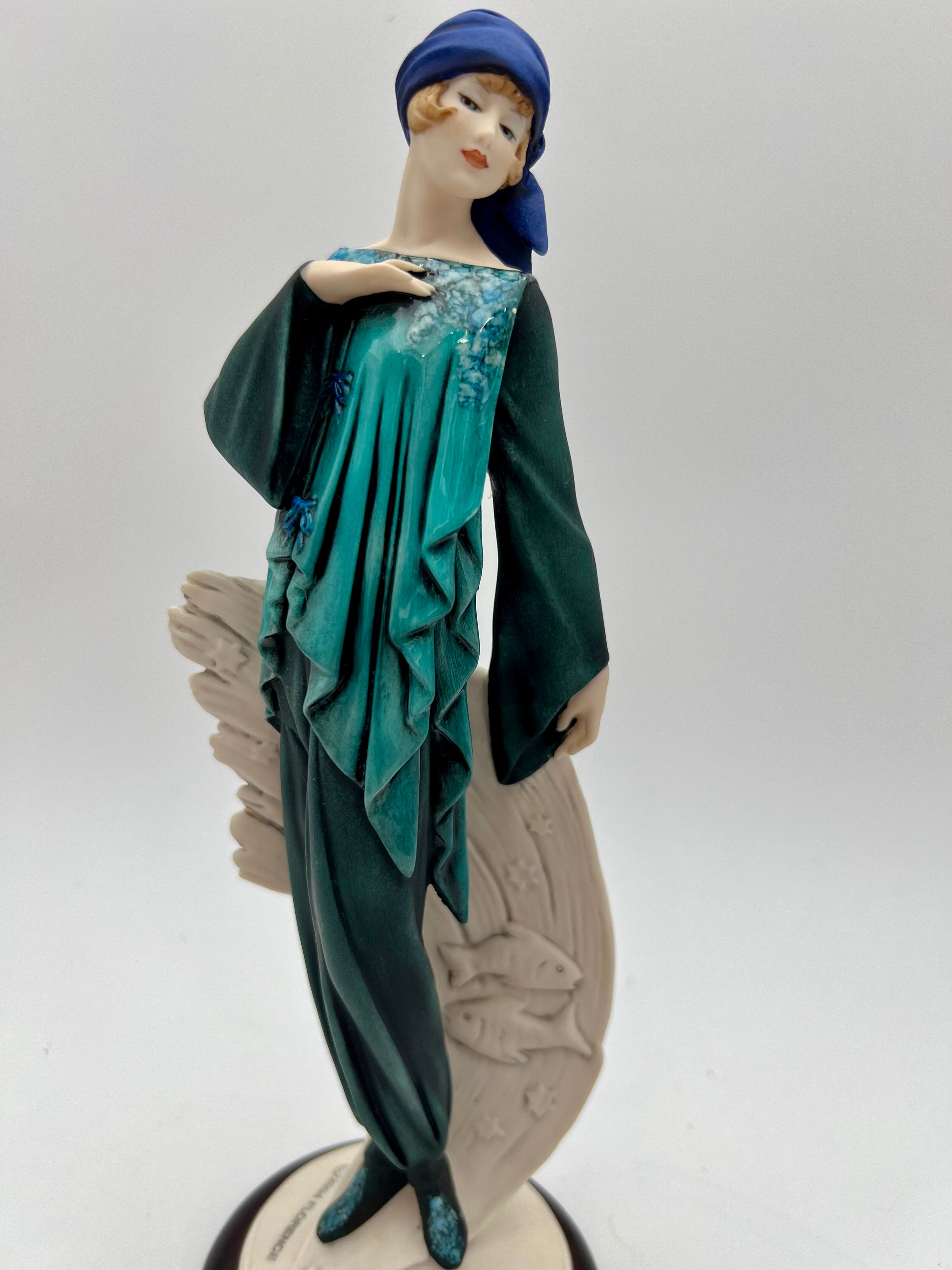 GIUSEPPE ARMANI PISCES ZODIAC FIGURINE – FLORENCE COLLECTION – LIMITED EDITION 171C ITALIAN ART SCULPTURE