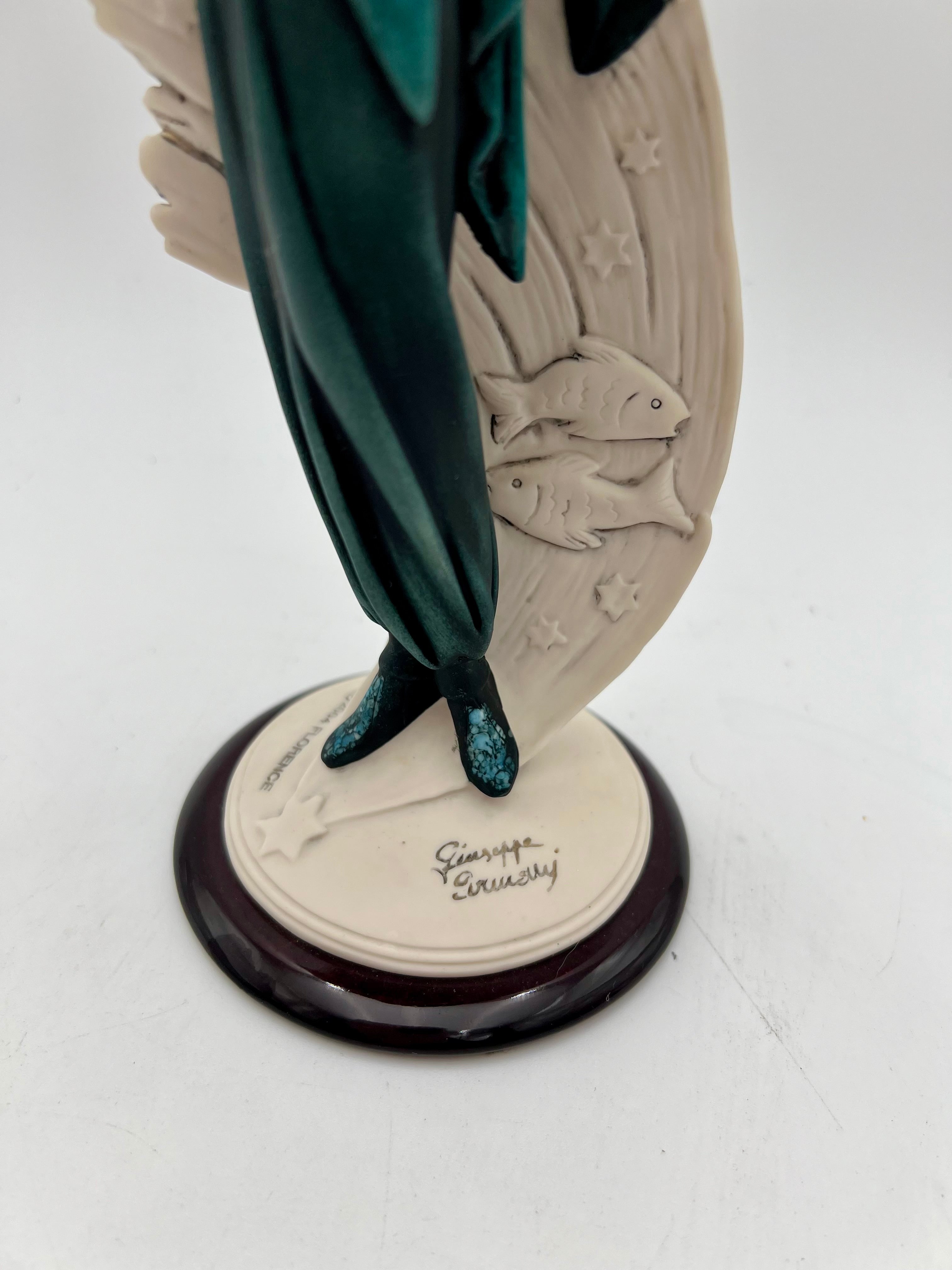GIUSEPPE ARMANI PISCES ZODIAC FIGURINE – FLORENCE COLLECTION – LIMITED EDITION 171C ITALIAN ART SCULPTURE