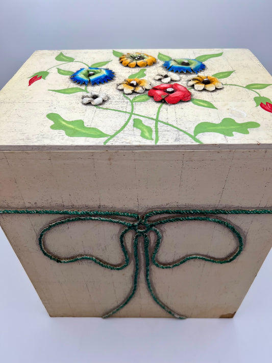 RARE VINTAGE MID CENTURY OVERSIZED WOOD BOX