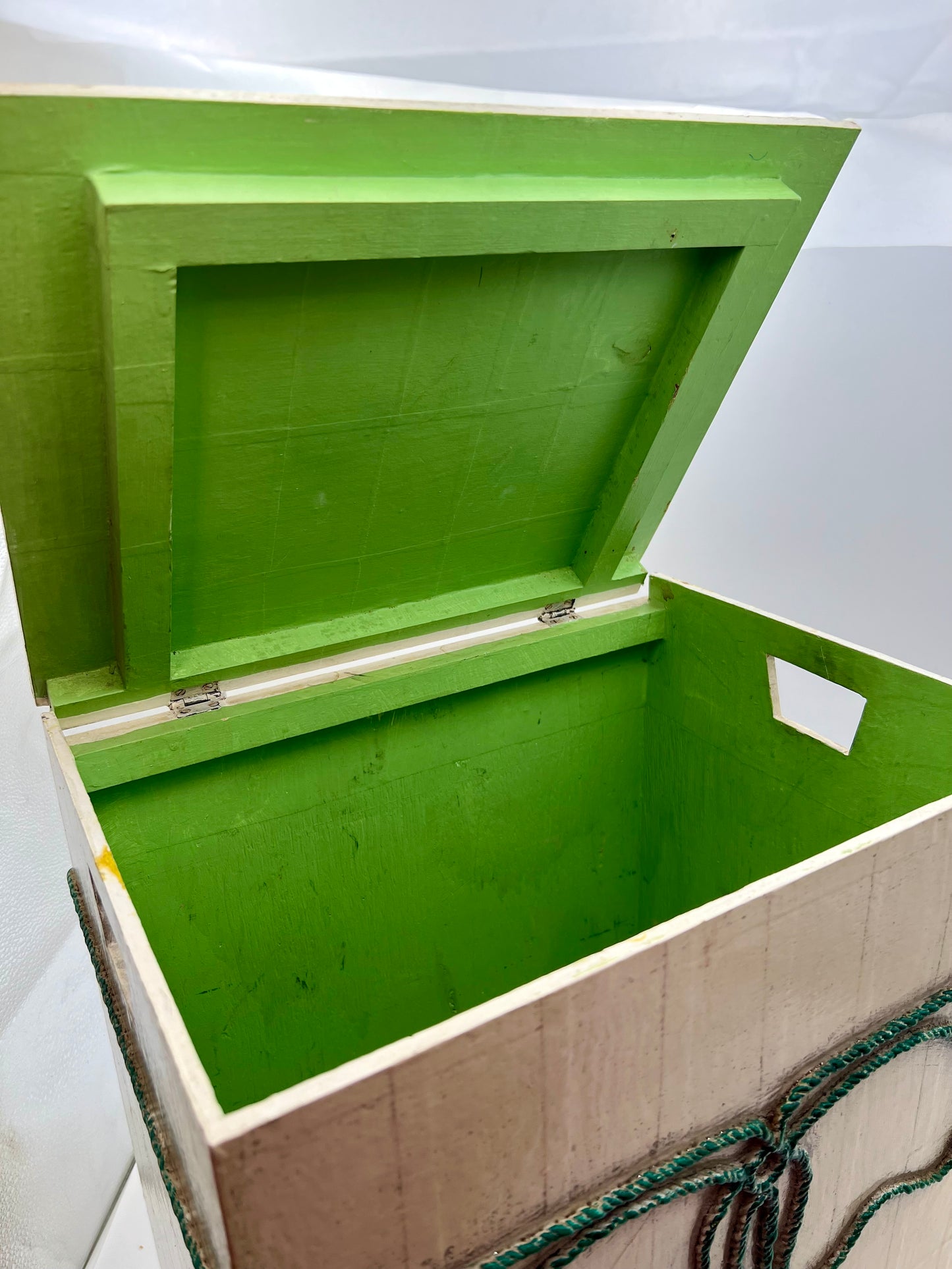 RARE VINTAGE MID CENTURY OVERSIZED WOOD BOX