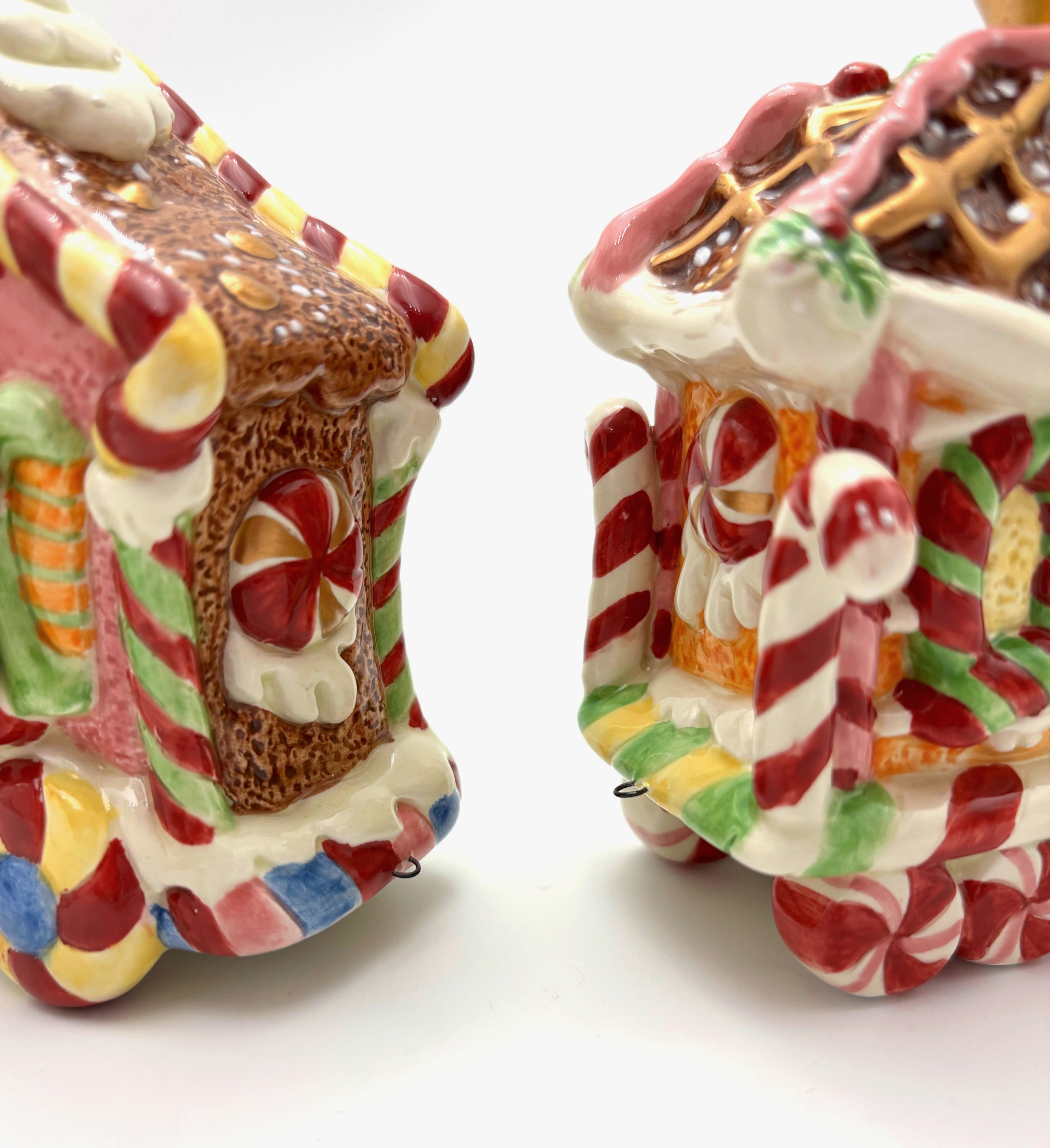 FITZ AND FLOYD CANDY LANE EXPRESS CERAMIC CHRISTMAS TRAIN SET