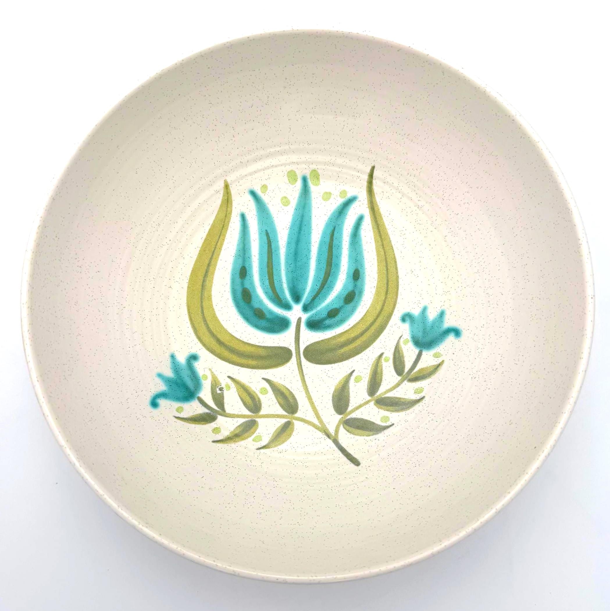 VINTAGE FRANCISCAN TULIP TIME SERVING SET – FLORAL MID CENTURY PLATTER BOWL GRAVY BOAT & DIP BOWL