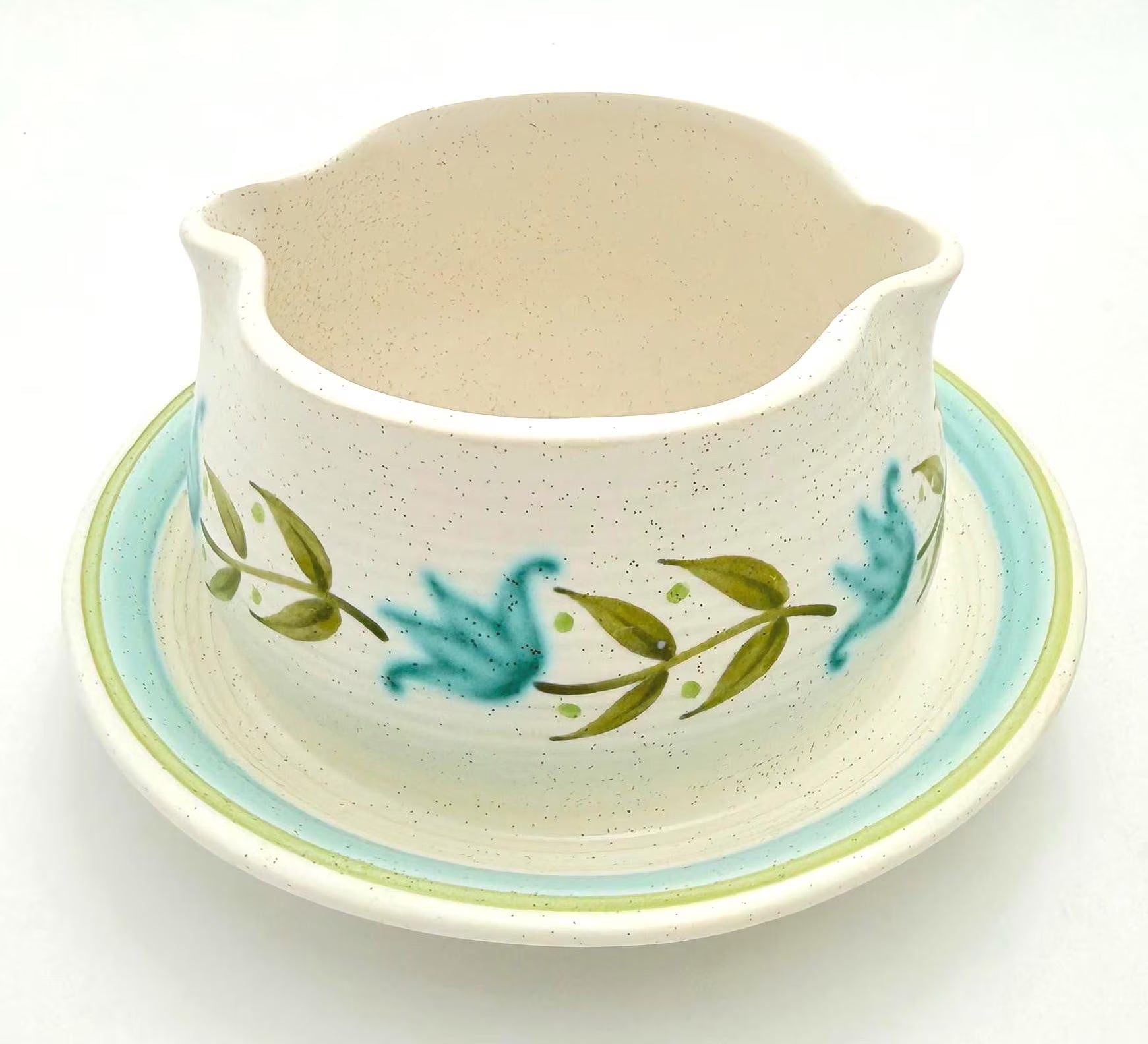 VINTAGE FRANCISCAN TULIP TIME SERVING SET – FLORAL MID CENTURY PLATTER BOWL GRAVY BOAT & DIP BOWL