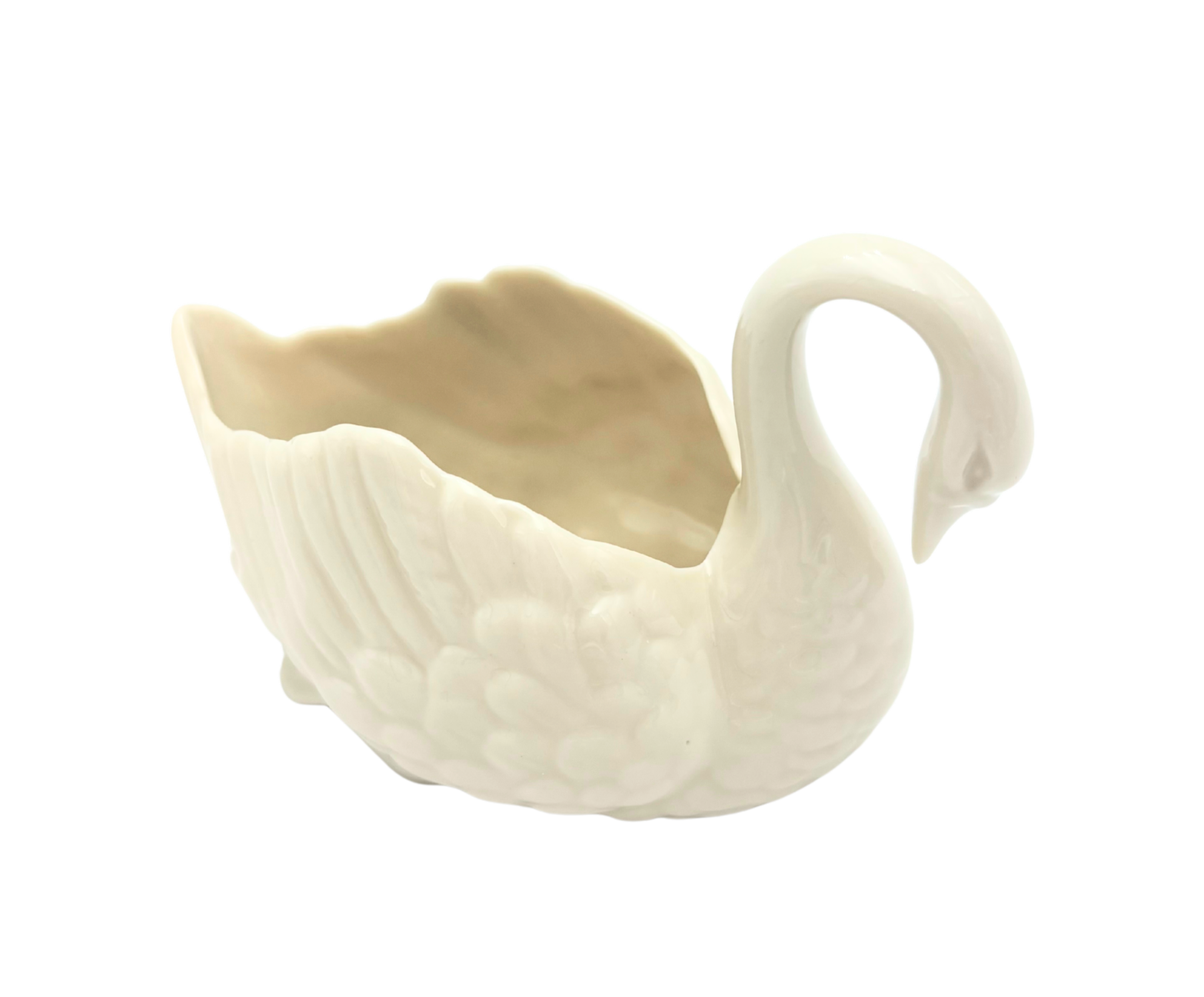VINTAGE LENOX SWAN PLANTER CENTENNIAL EDITION REPRODUCTION CIRCA 1889 IVORY PORCELAIN MINI SWAN BOWL MADE IN USA