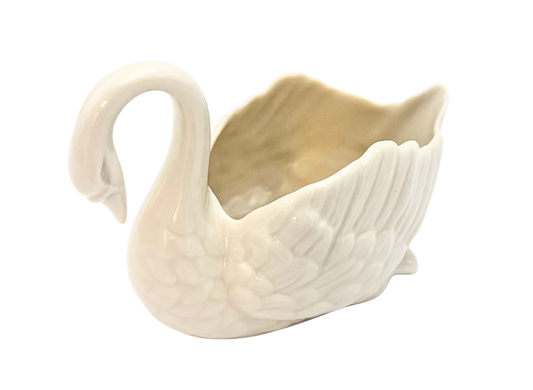 VINTAGE LENOX SWAN PLANTER CENTENNIAL EDITION REPRODUCTION CIRCA 1889 IVORY PORCELAIN MINI SWAN BOWL MADE IN USA