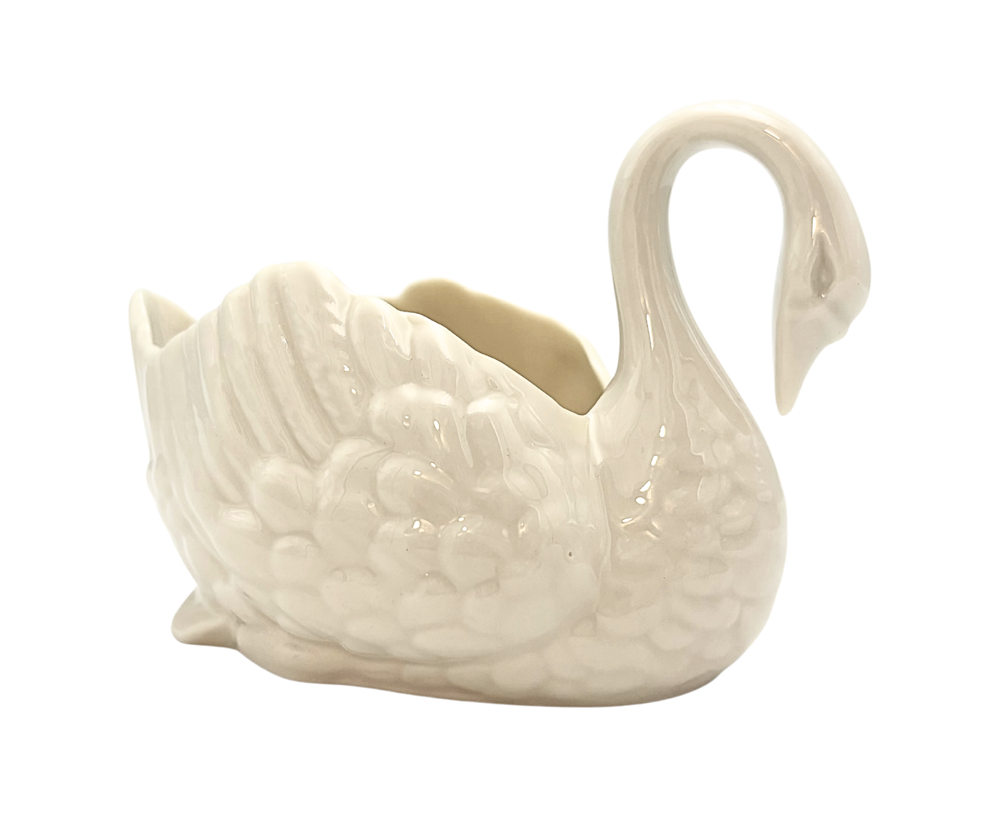 VINTAGE LENOX SWAN PLANTER CENTENNIAL EDITION REPRODUCTION CIRCA 1889 IVORY PORCELAIN MINI SWAN BOWL MADE IN USA