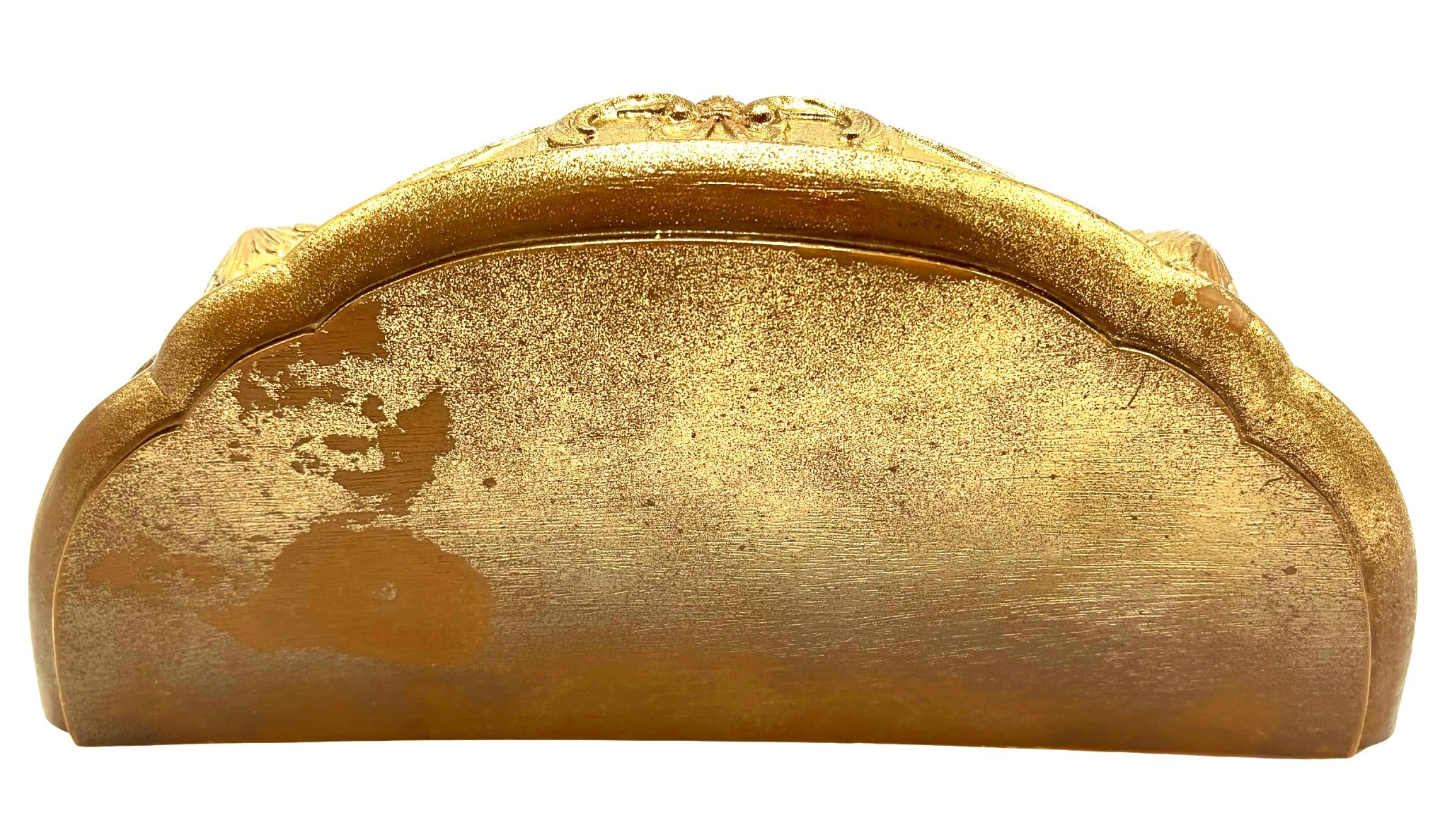 VINTAGE BURWOOD GOLD ROCOCO WALL SHELF, 1983 HOLLYWOOD REGENCY DISPLAY LEDGE