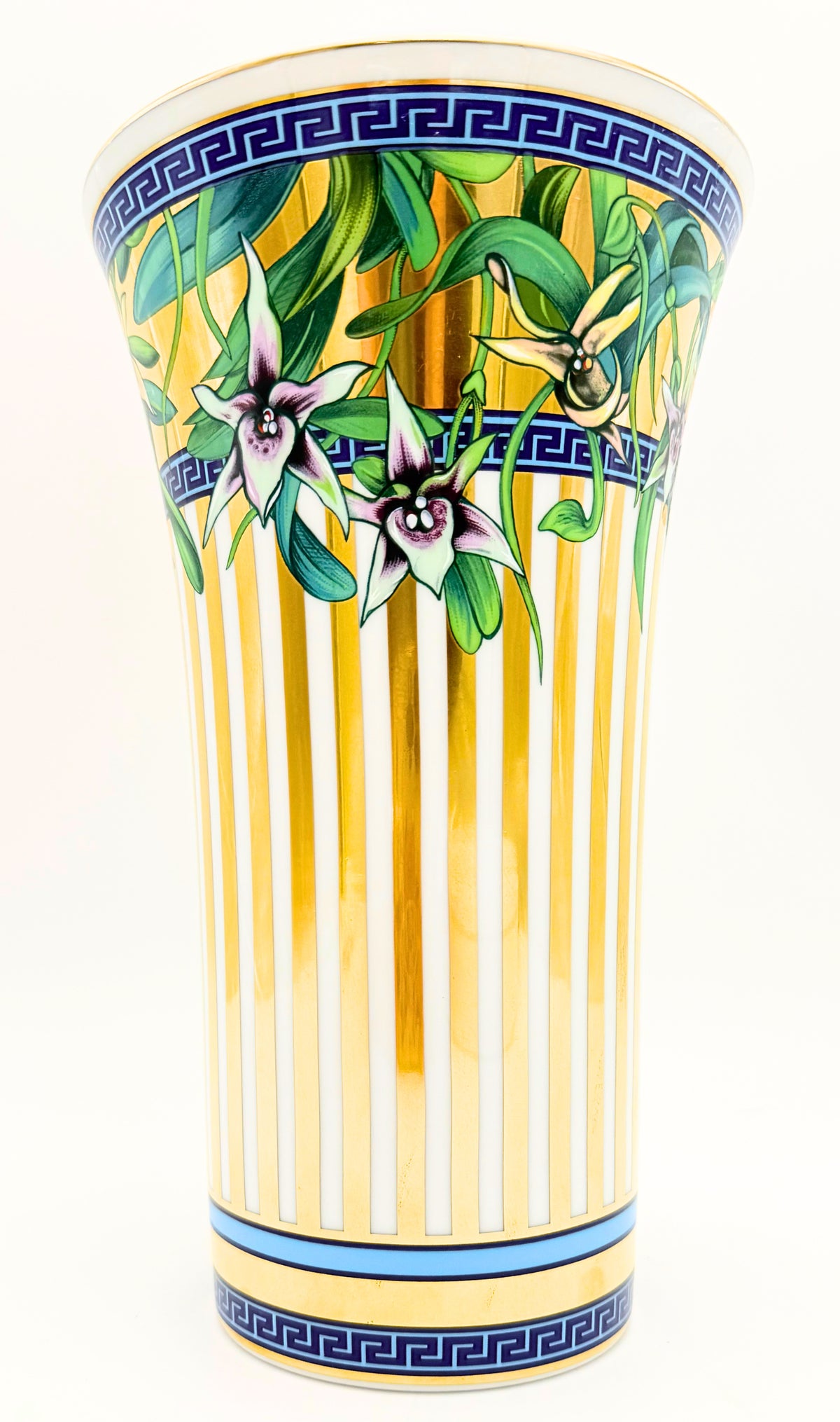 Vintage Rosenthal Versace Wild Flora Porcelain Vase 10"