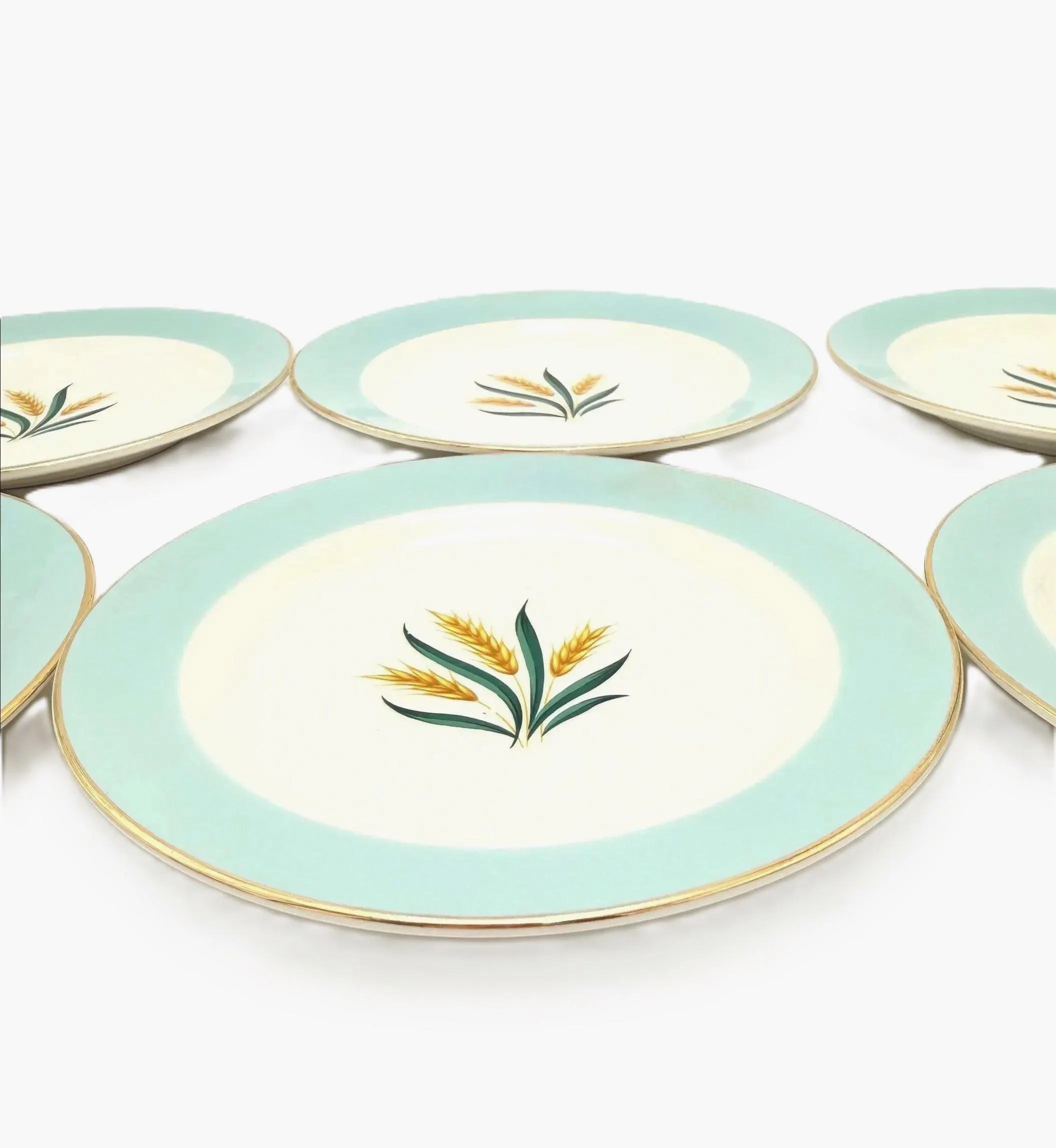 VINTAGE INTERNATIONAL VIKING WHEAT PLATES – SET OF 6