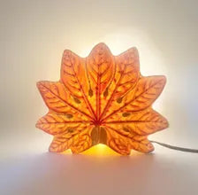 VINTAGE CERAMIC LEAF TV LAMP | MID-CENTURY MODERN AMBIENT LIGHT