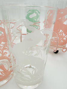 FEDERAL GLASS GAZELLE HIGHBALL SET WITH CADDY, CIRCA 1951–1960