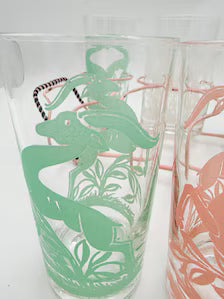FEDERAL GLASS GAZELLE HIGHBALL SET WITH CADDY, CIRCA 1951–1960