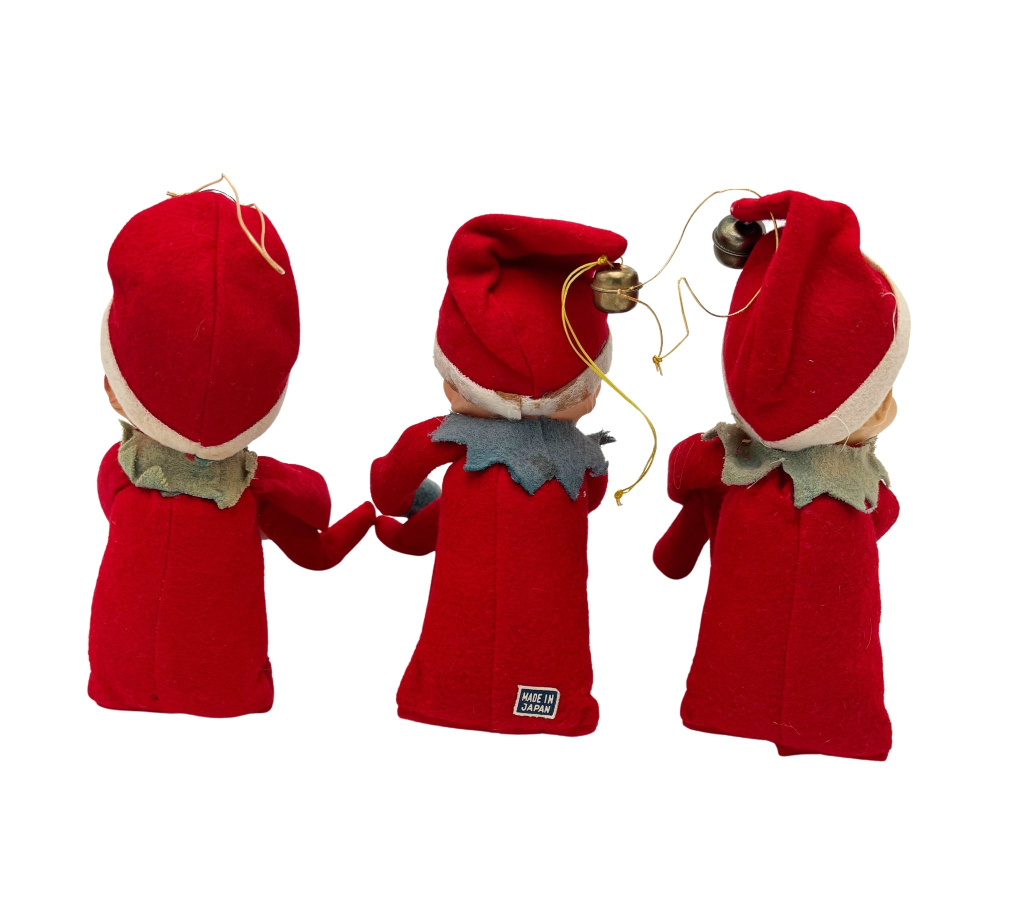 VINTAGE JAPANESE KNEE HUGGER CHRISTMAS ELVES – SET OF 3