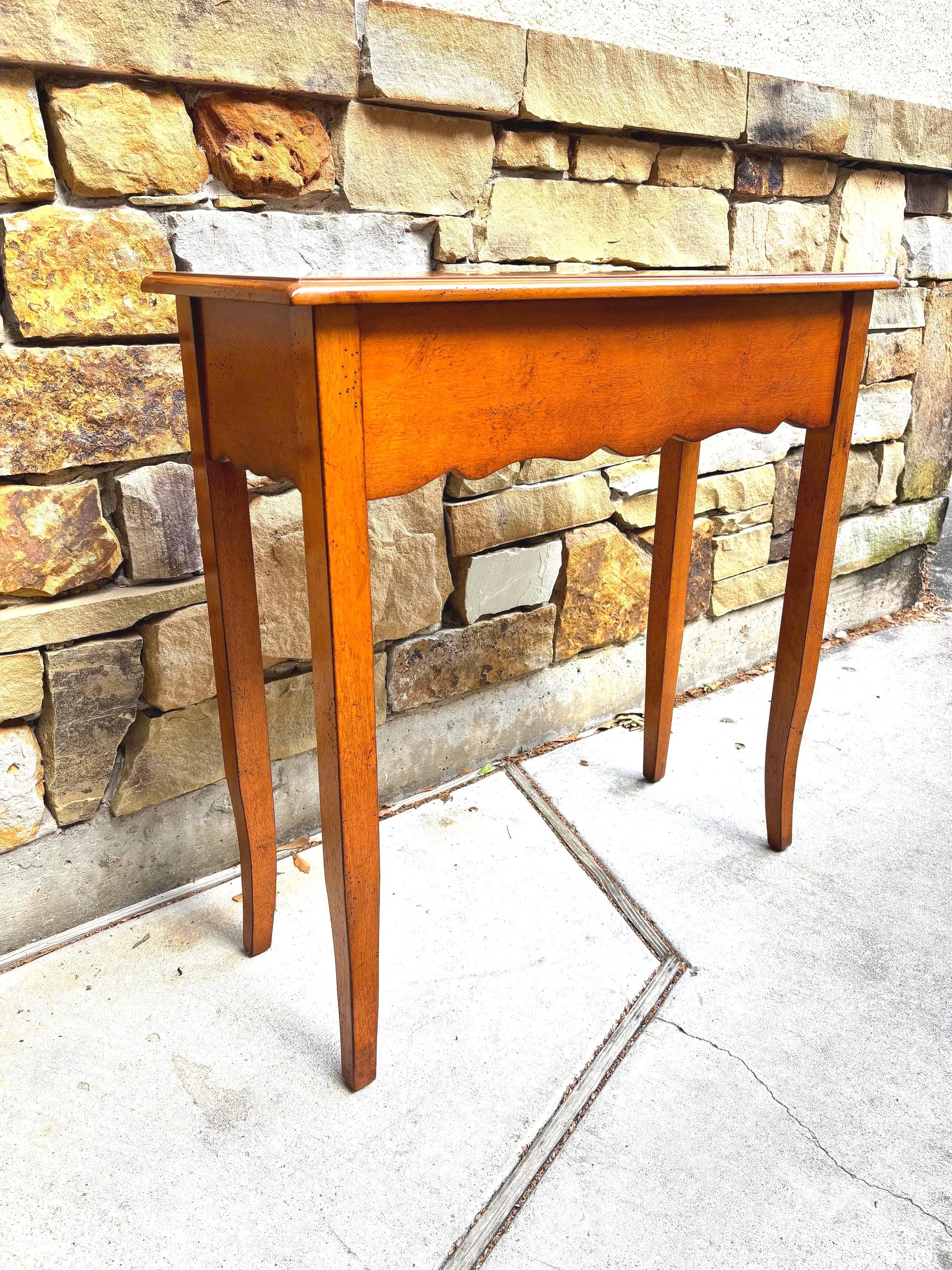 Vintage Wood Console Table Narrow Entryway Table Distressed Wood Sofa Table Traditional Hallway Table Slim Accent Table