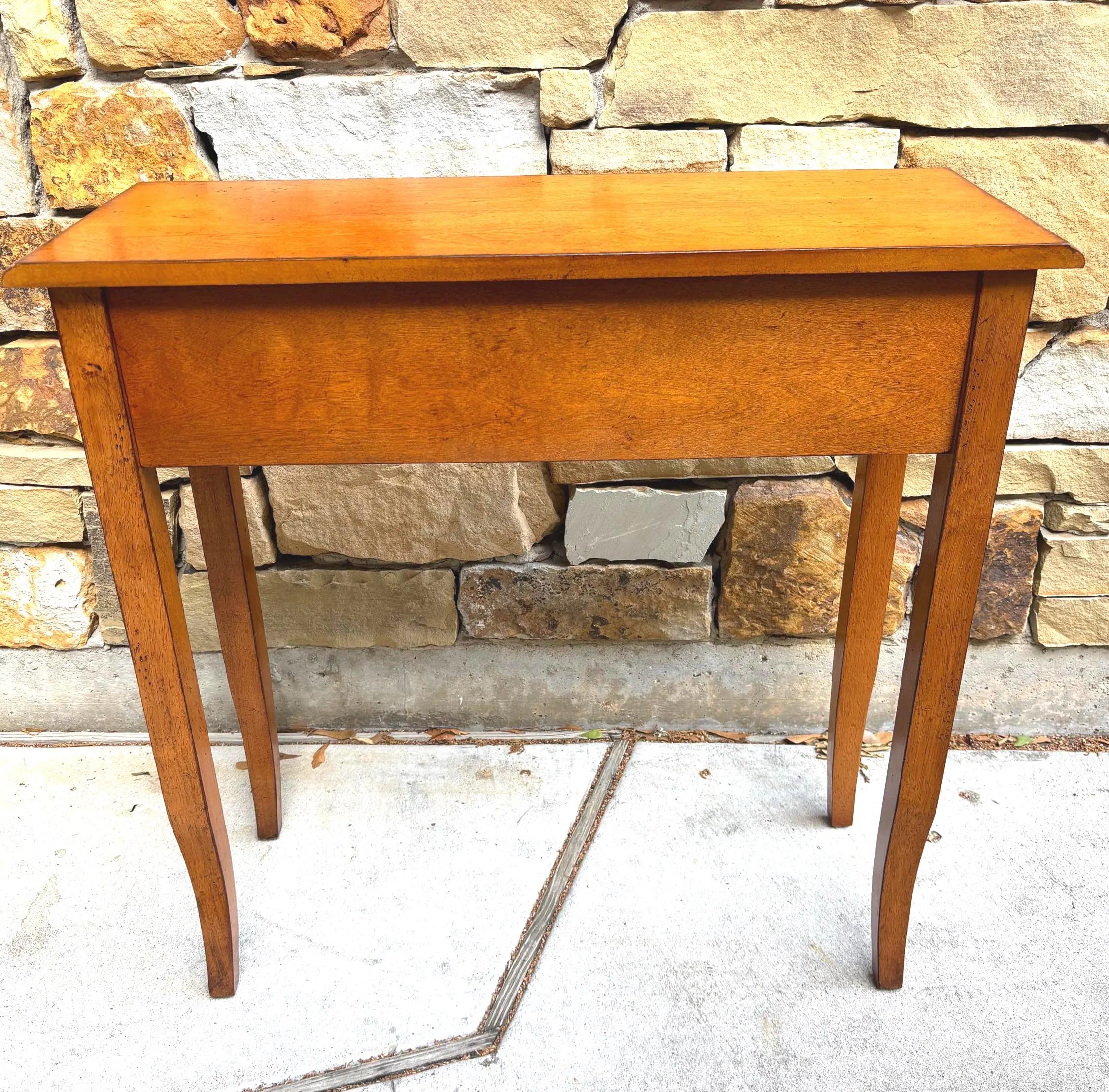 VINTAGE DISTRESSED WOOD NARROW CONSOLE TABLE – TRADITIONAL SLIM ENTRYWAY OR SOFA TABLE
