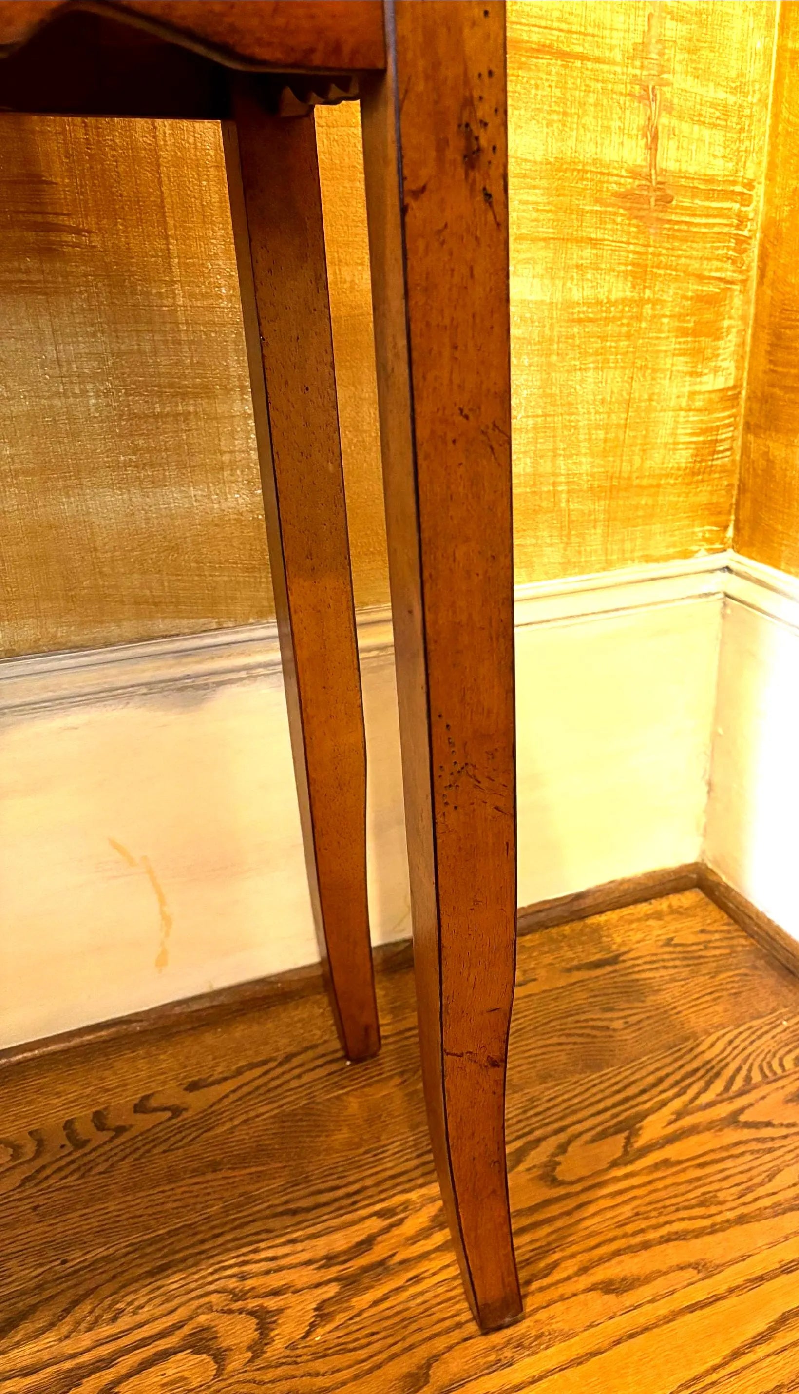 VINTAGE DISTRESSED WOOD NARROW CONSOLE TABLE – TRADITIONAL SLIM ENTRYWAY OR SOFA TABLE