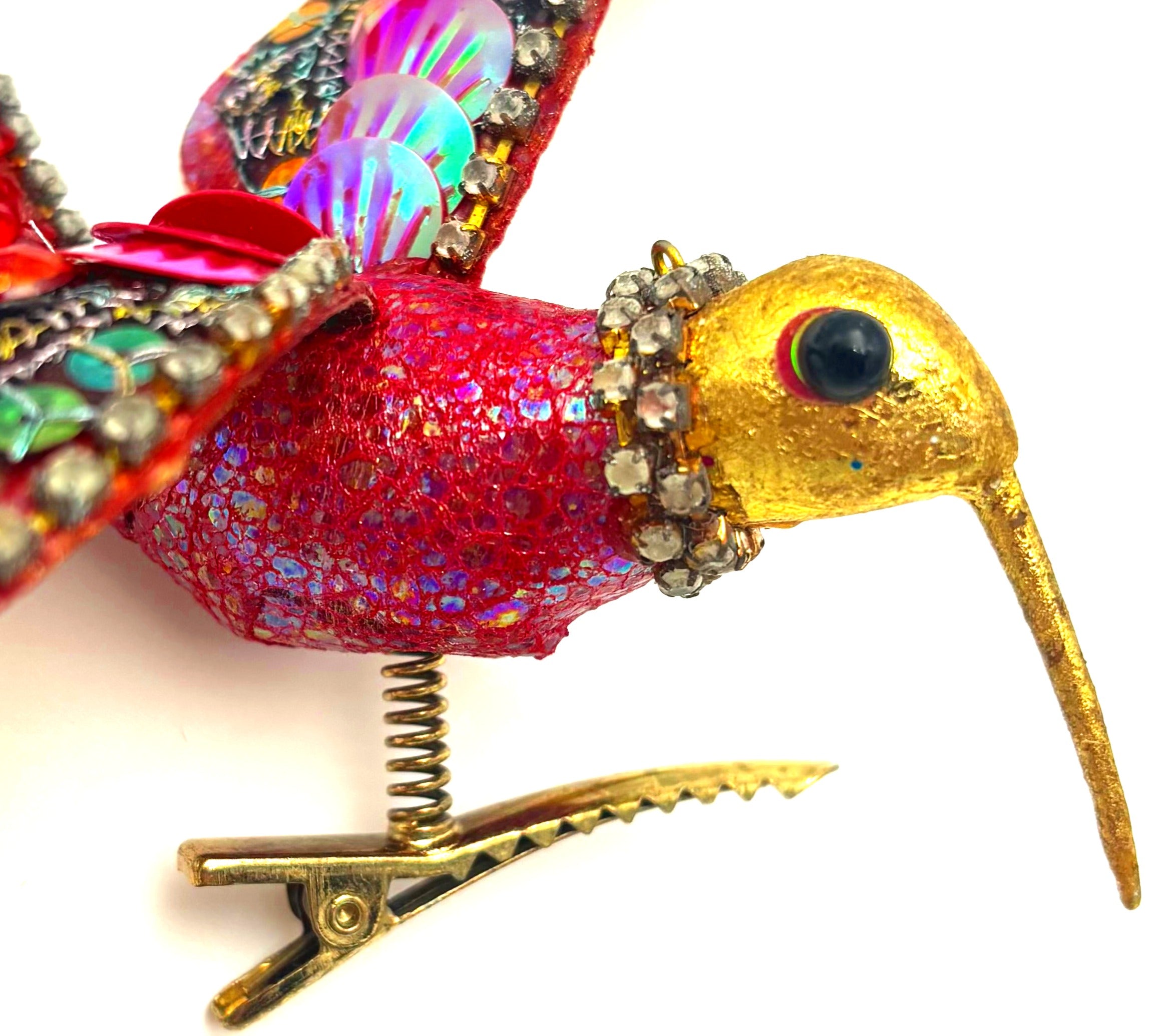 JEWELED HUMMINGBIRD CLIP ORNAMENTS SET OF 4