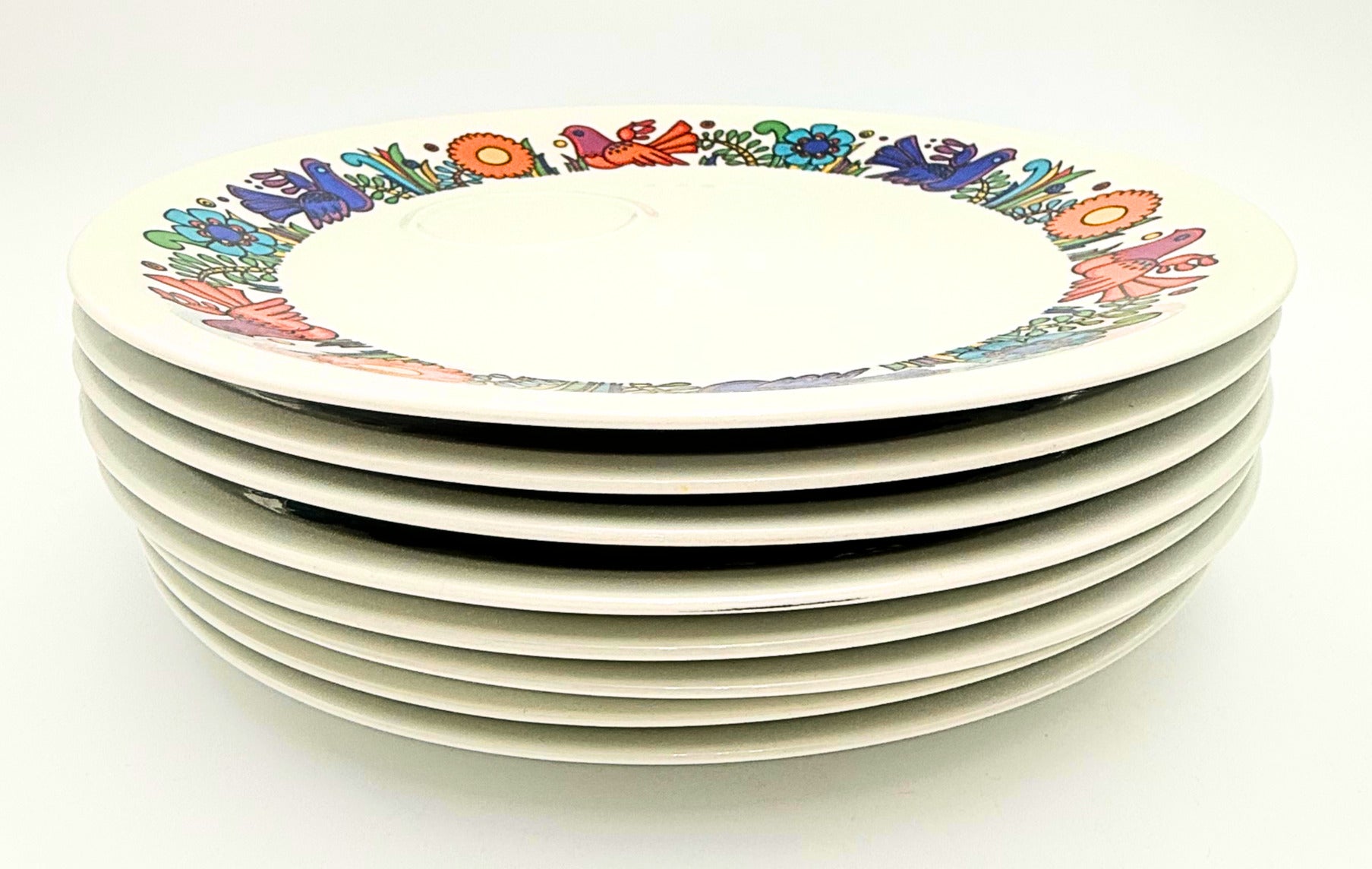 Vintage Villeroy & Boch Acapulco Luncheon Plates & Cups 13 Piece Set