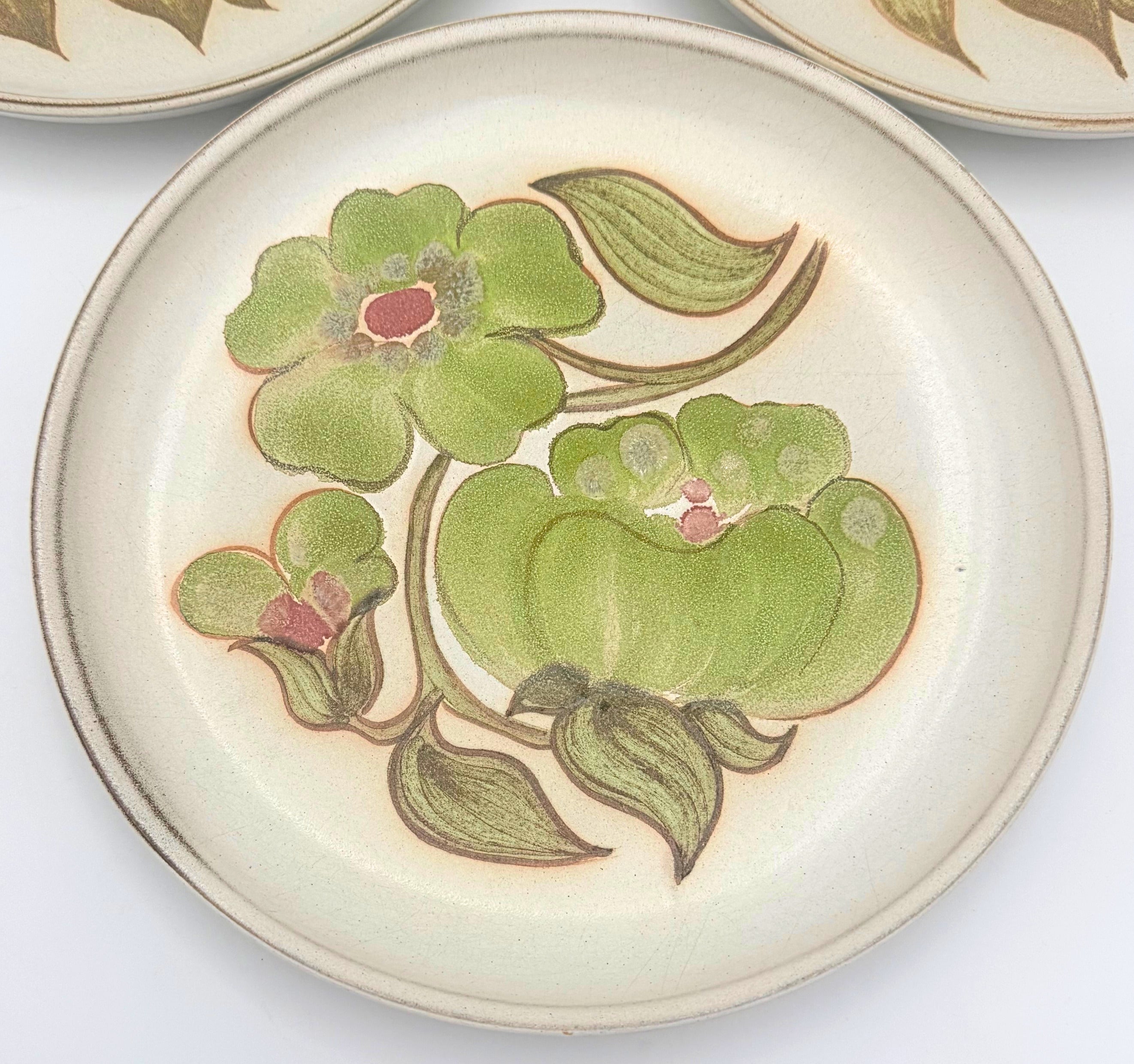 Vintage Denby Troubadour Dinner Plates Set of 3 10"
