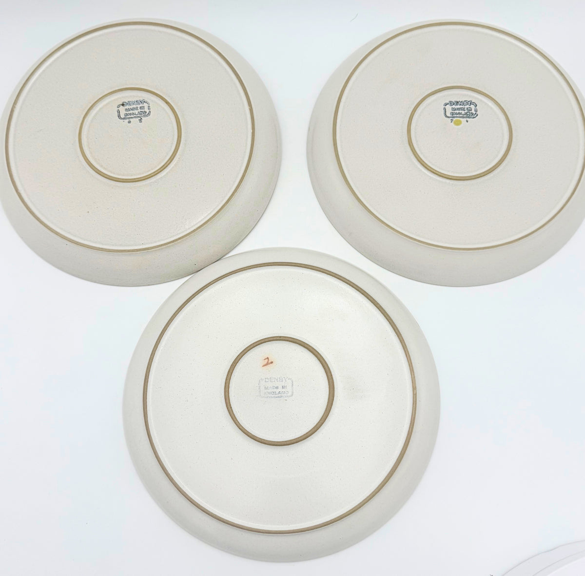 Vintage Denby Troubadour Dinner Plates Set of 3 10"