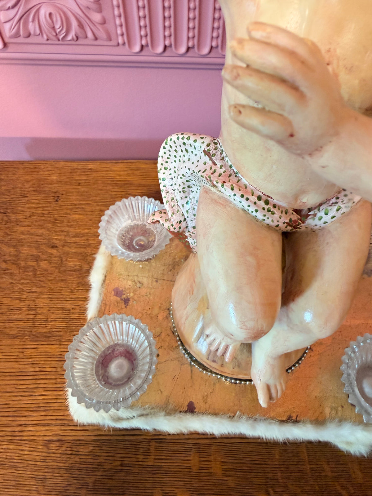 Dixie Friend Gay 1994 Original Sculpture Signed Texas Artist Mixed Media Figural Assemblage Candelabrum Houston Art