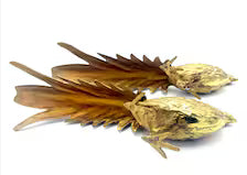 VINTAGE BRASS LONG-TAILED PHEASANT SCULPTURES, MATCHED PAIR, CIRCA 1970S–1980S