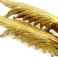 VINTAGE BRASS LONG-TAILED PHEASANT SCULPTURES, MATCHED PAIR, CIRCA 1970S–1980S