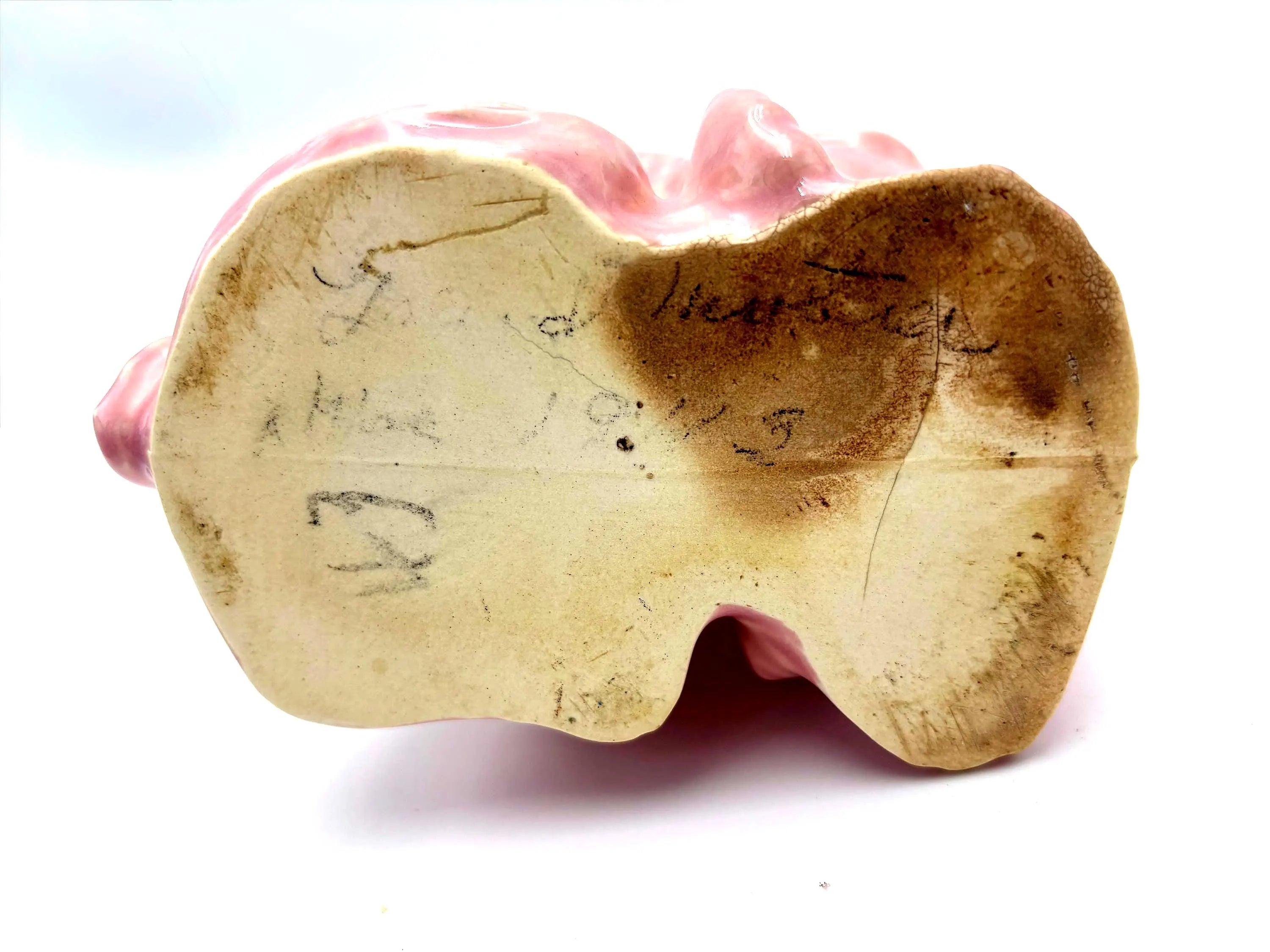 VINTAGE PINK COCKER SPANIEL PLANTER, BLUSH CERAMIC DOG PLANTER, MID CENTURY DOG FIGURINE, HOLLYWOOD REGENCY DECOR, DOG LOVER GIFT