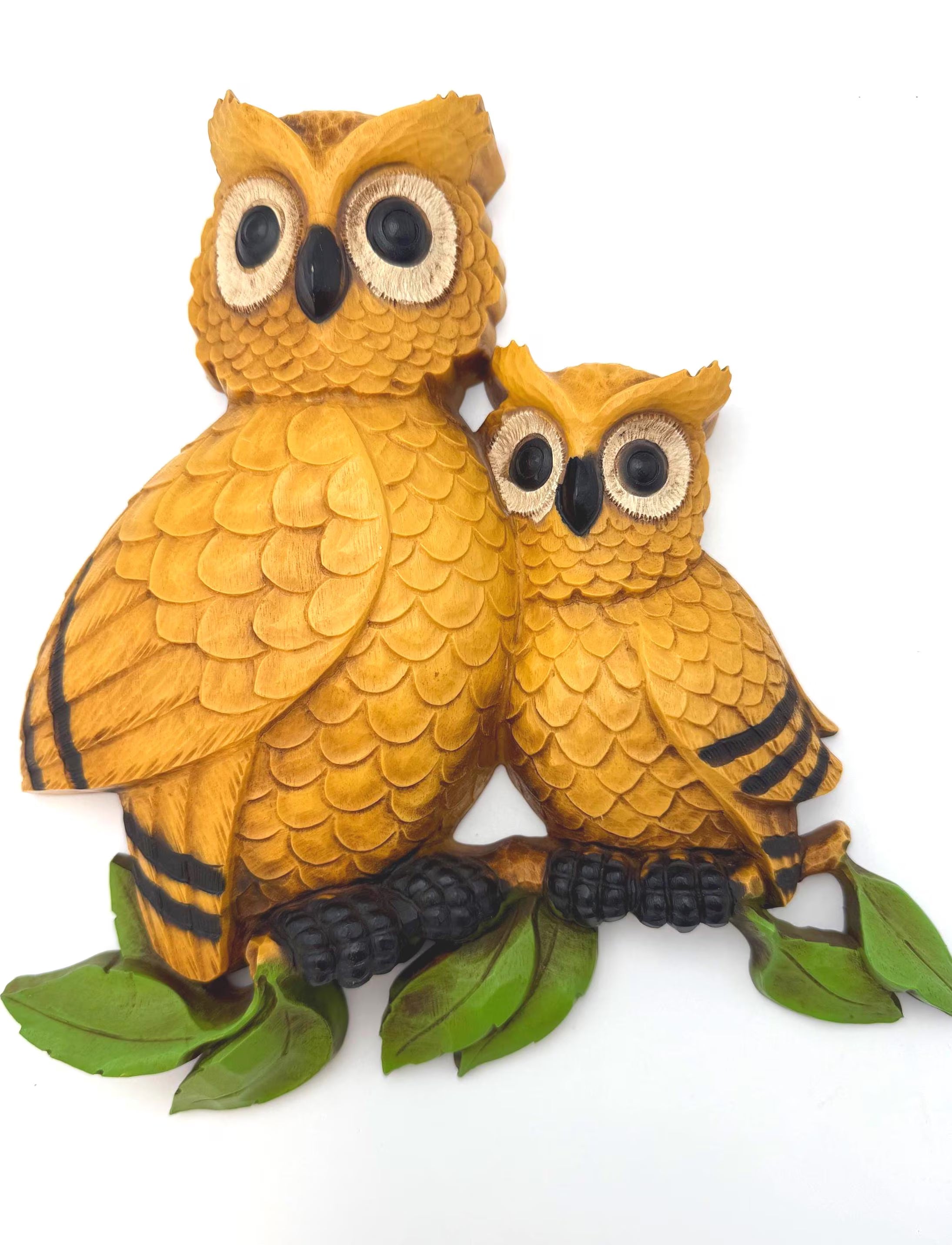 VINTAGE 1975 HOMCO DOUBLE OWL WALL PLAQUE – MID CENTURY WOODLAND OWL DECOR, RETRO NATURE WALL ART