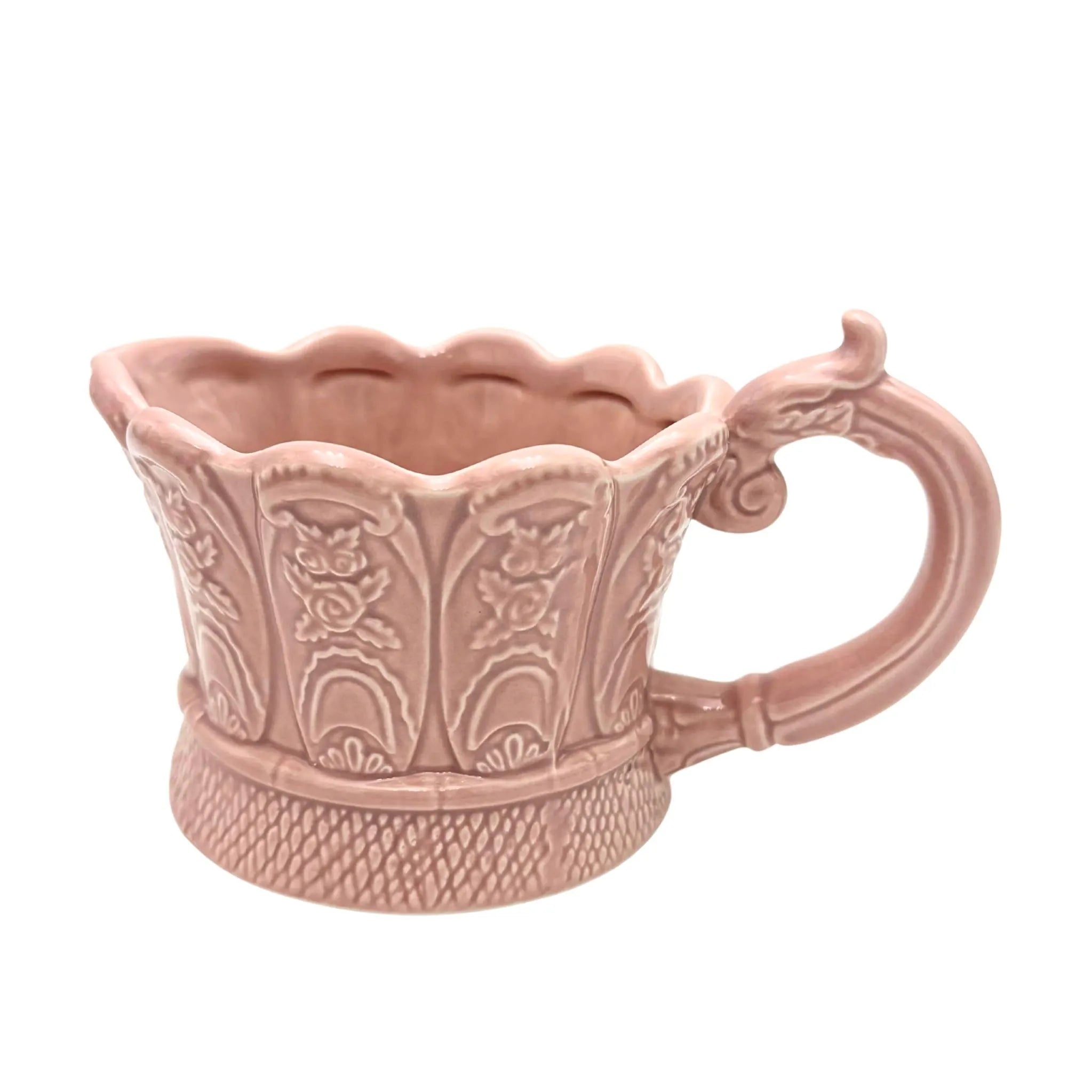 VINTAGE ROMANCING PROVENCE RSVP PINK CERAMIC TEA SET WITH LARGE SERVING TRAY