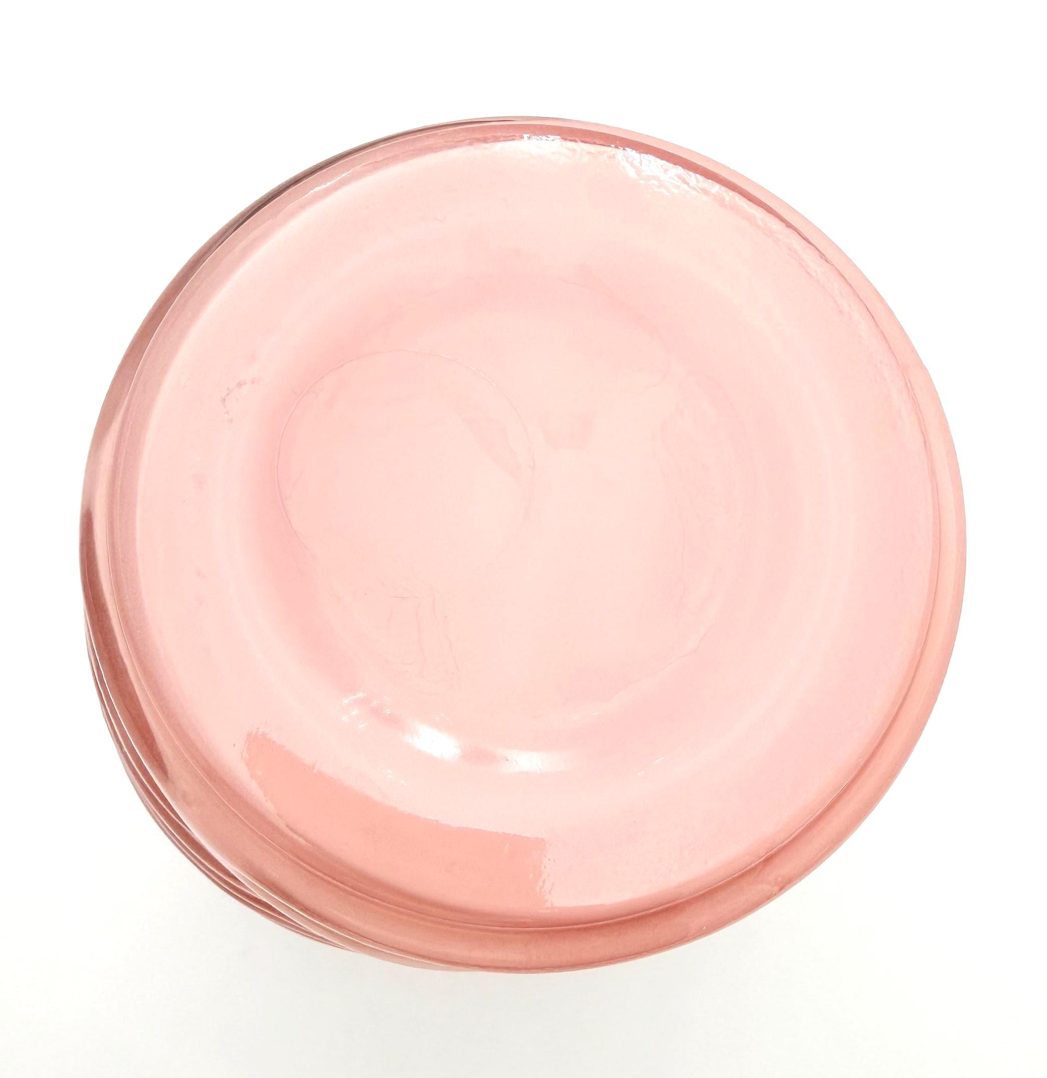 VINTAGE MID-CENTURY BLUSH PINK SATIN ART GLASS SCULPTURAL VASE