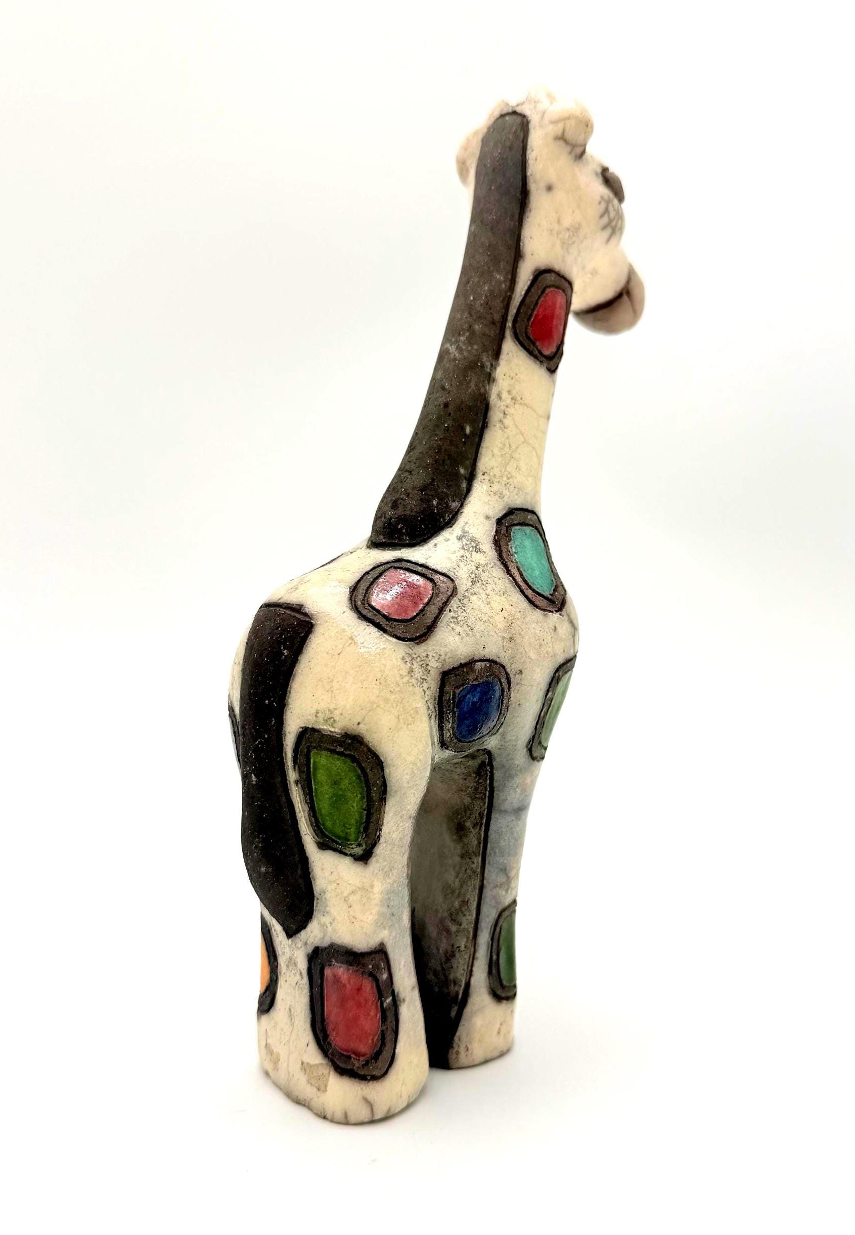 HANDMADE SOUTH AFRICAN FENIX RAKU POTTERY HORSE SCULPTURE