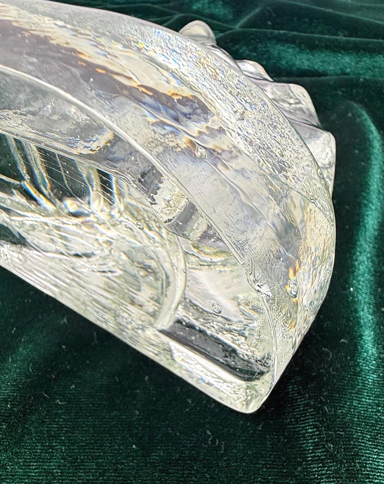 VINTAGE HEAVY CRYSTAL HORSE HEAD BOOKENDS | ART DECO STYLE SCULPTURAL PAIR